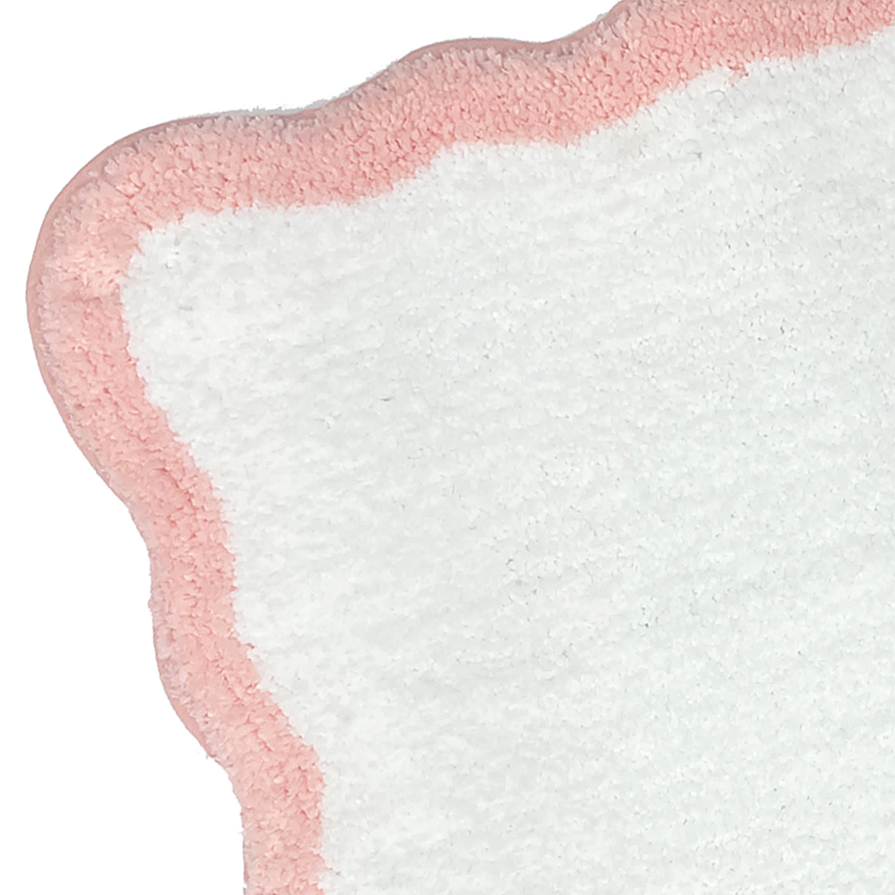 Tiny Dreamers Pink Scalloped Border Bath Rug, 17x24