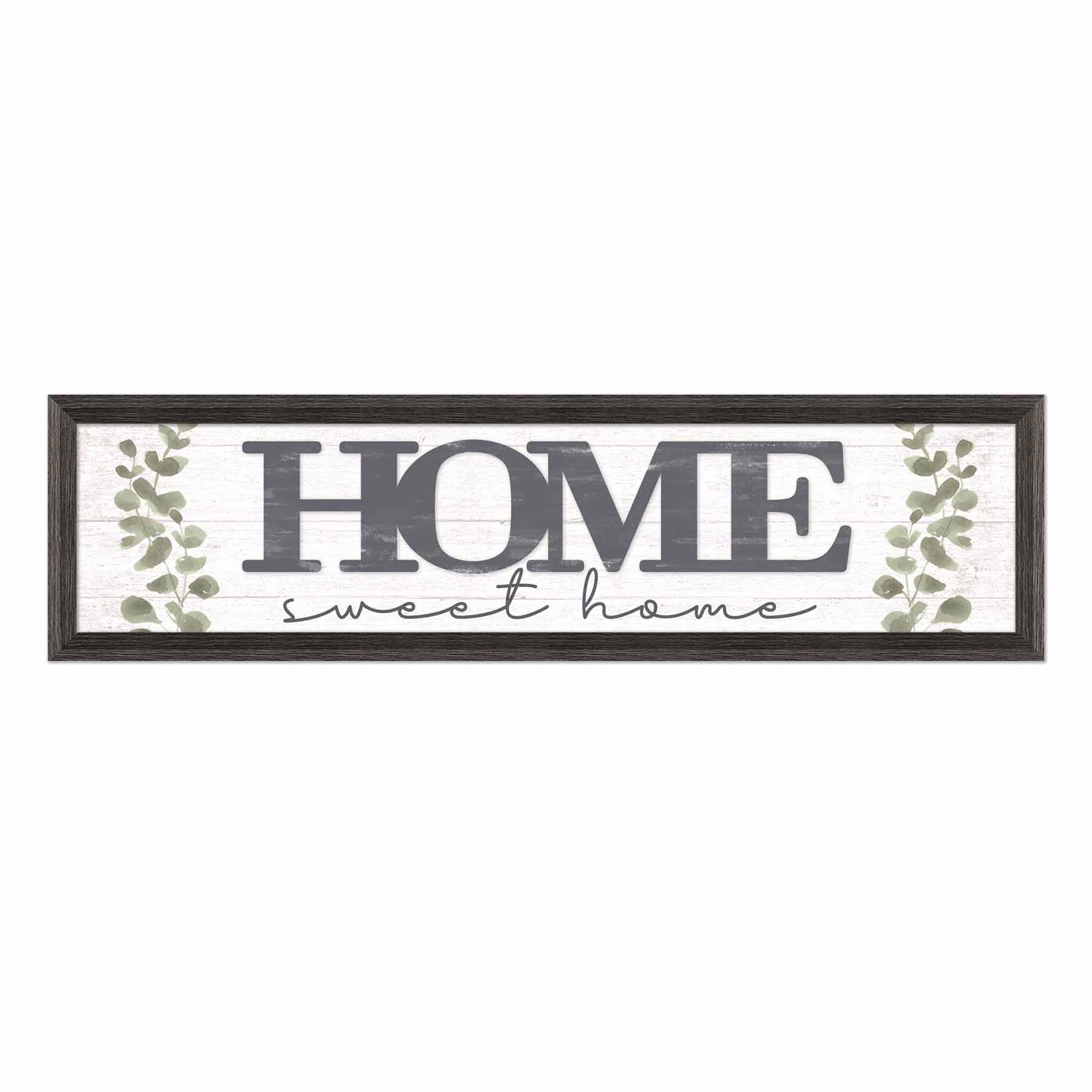 Framed Home Sweet Home Textured Wall Sign, 8x30
