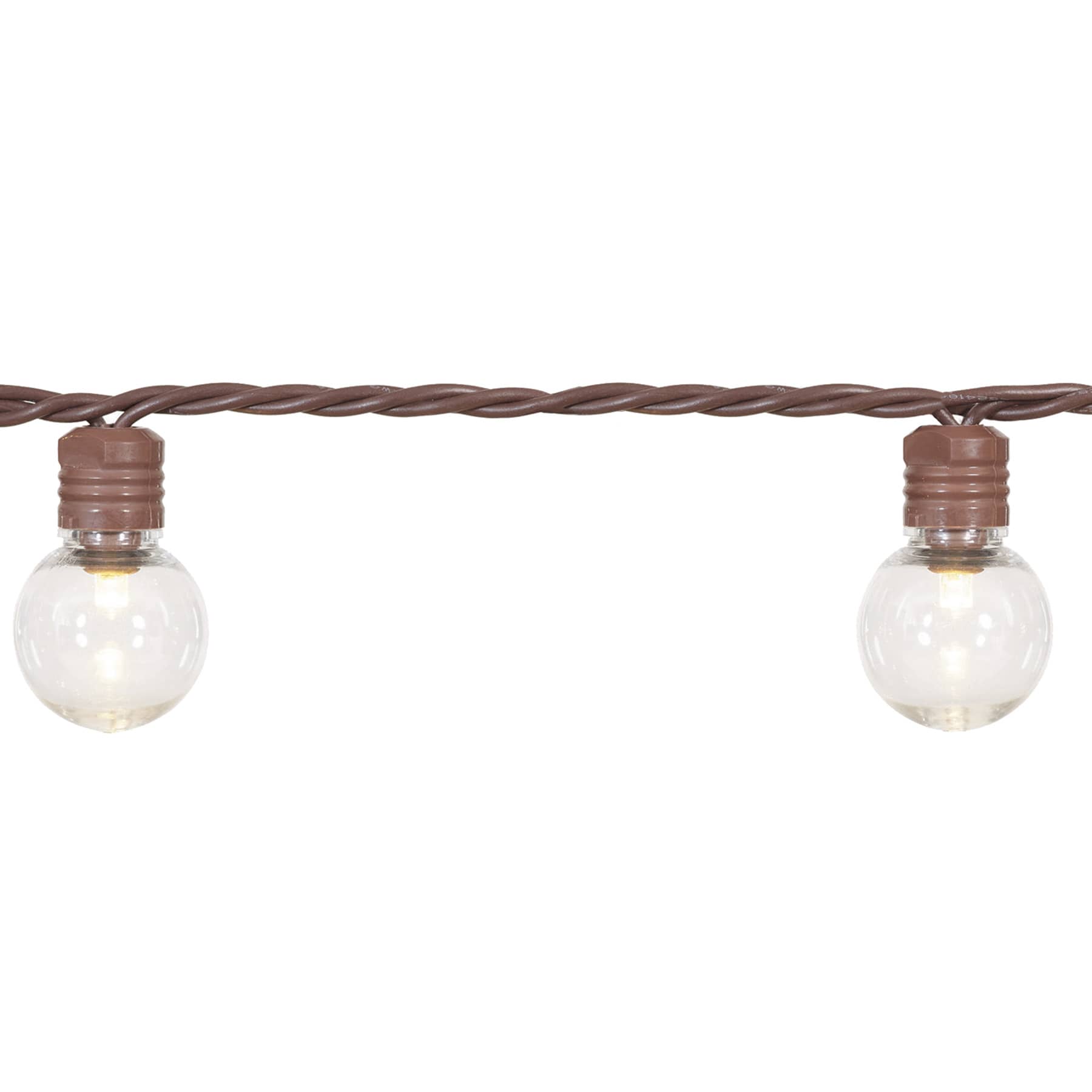100-Count LED G40 Globe String Lights with Brown Wire