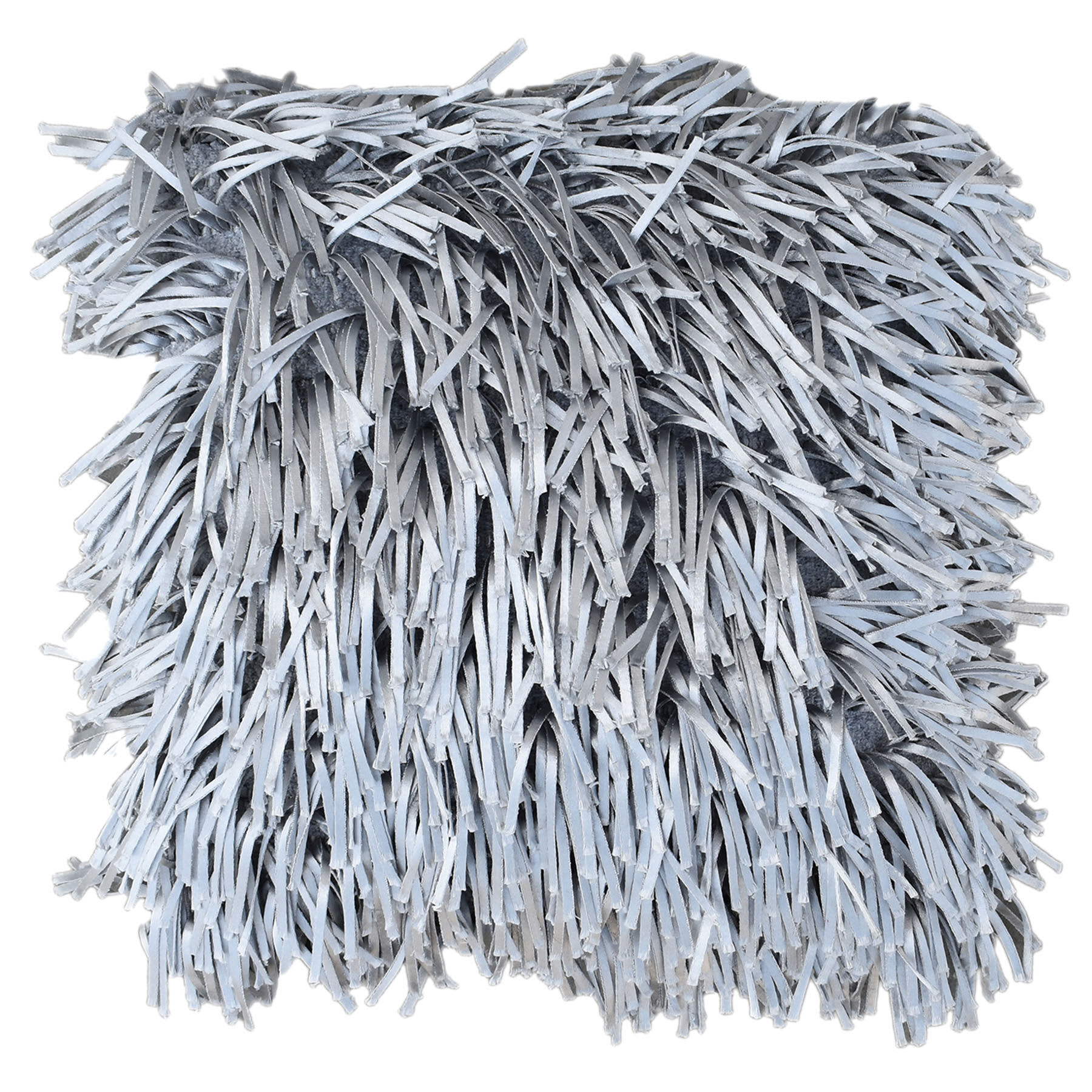 Shag Grey Throw Pillow, 18"