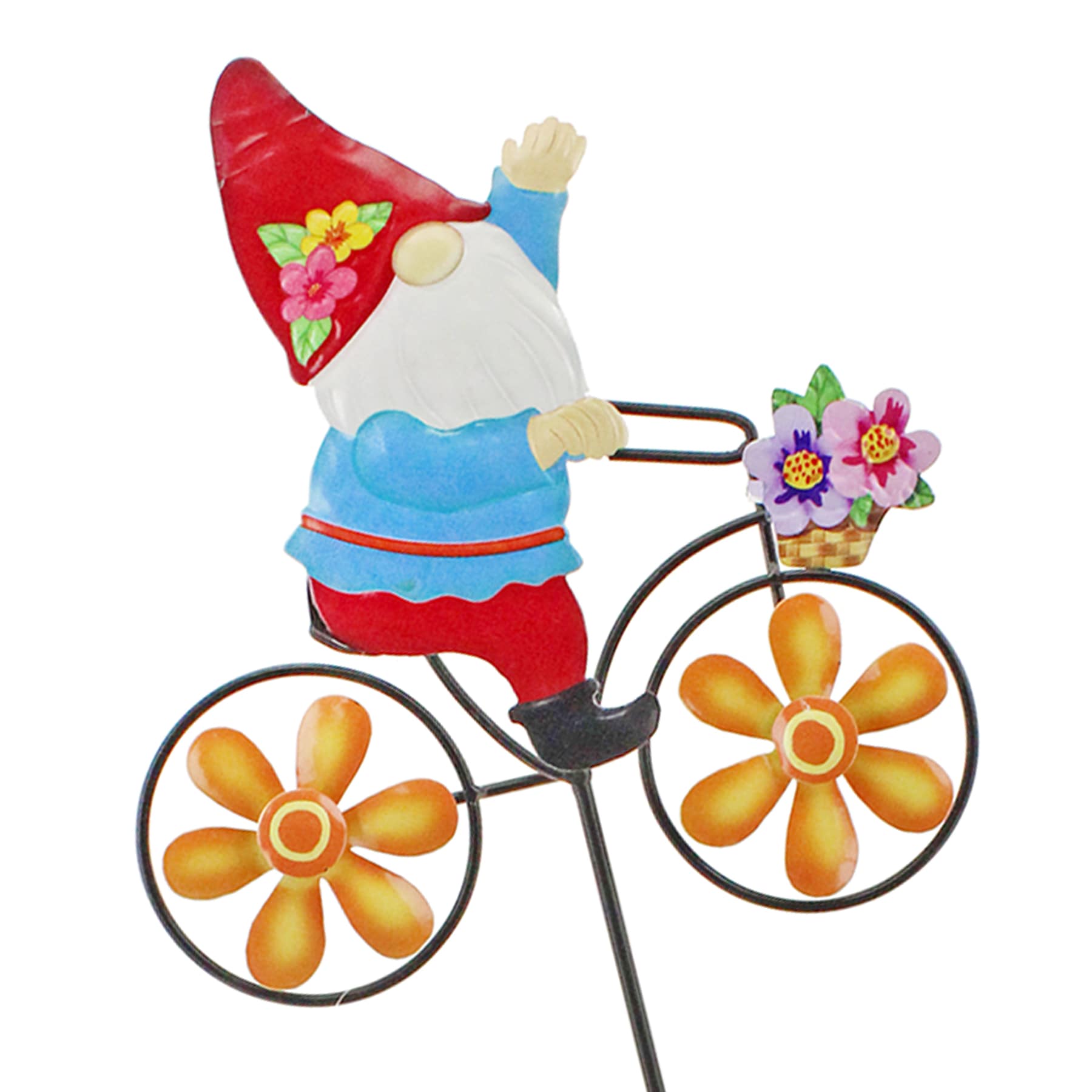 Red Gnome Bike Yard Stake, 32"