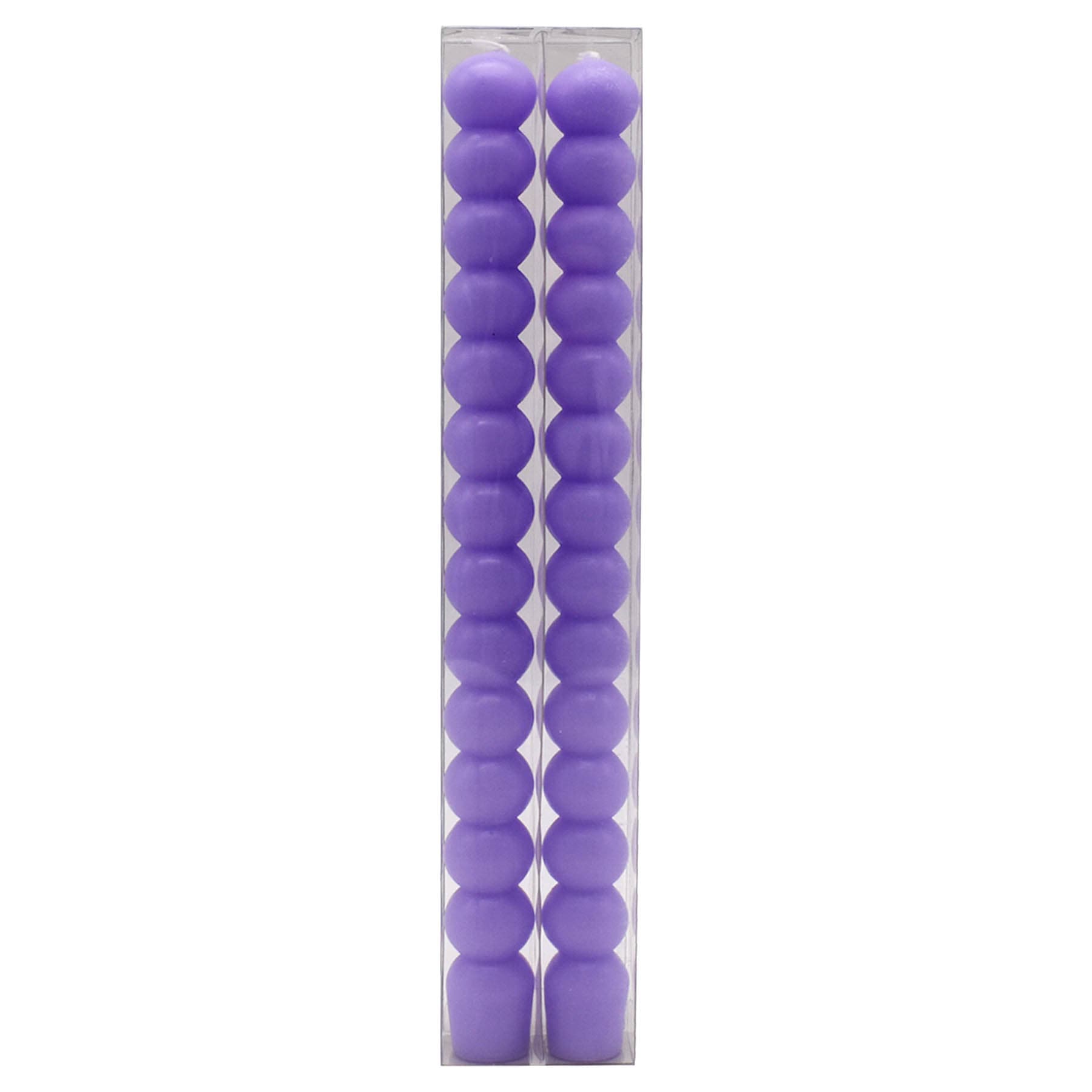2-Pack Purple Bubble Taper Candles, 10"