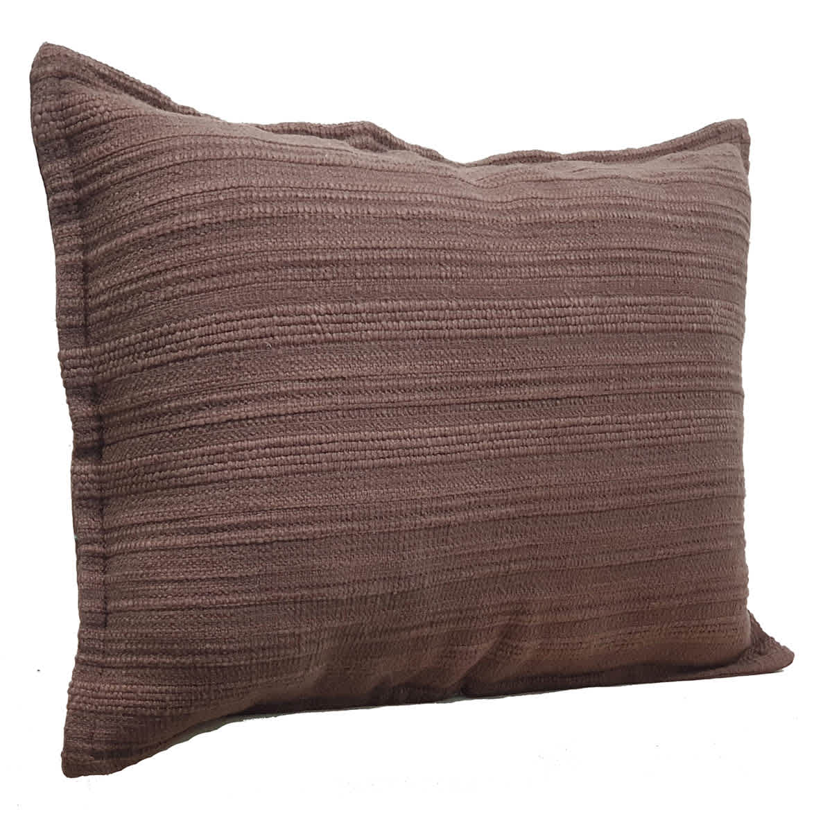 Honeybloom Brown Striped Slub Throw Pillow, 14x20