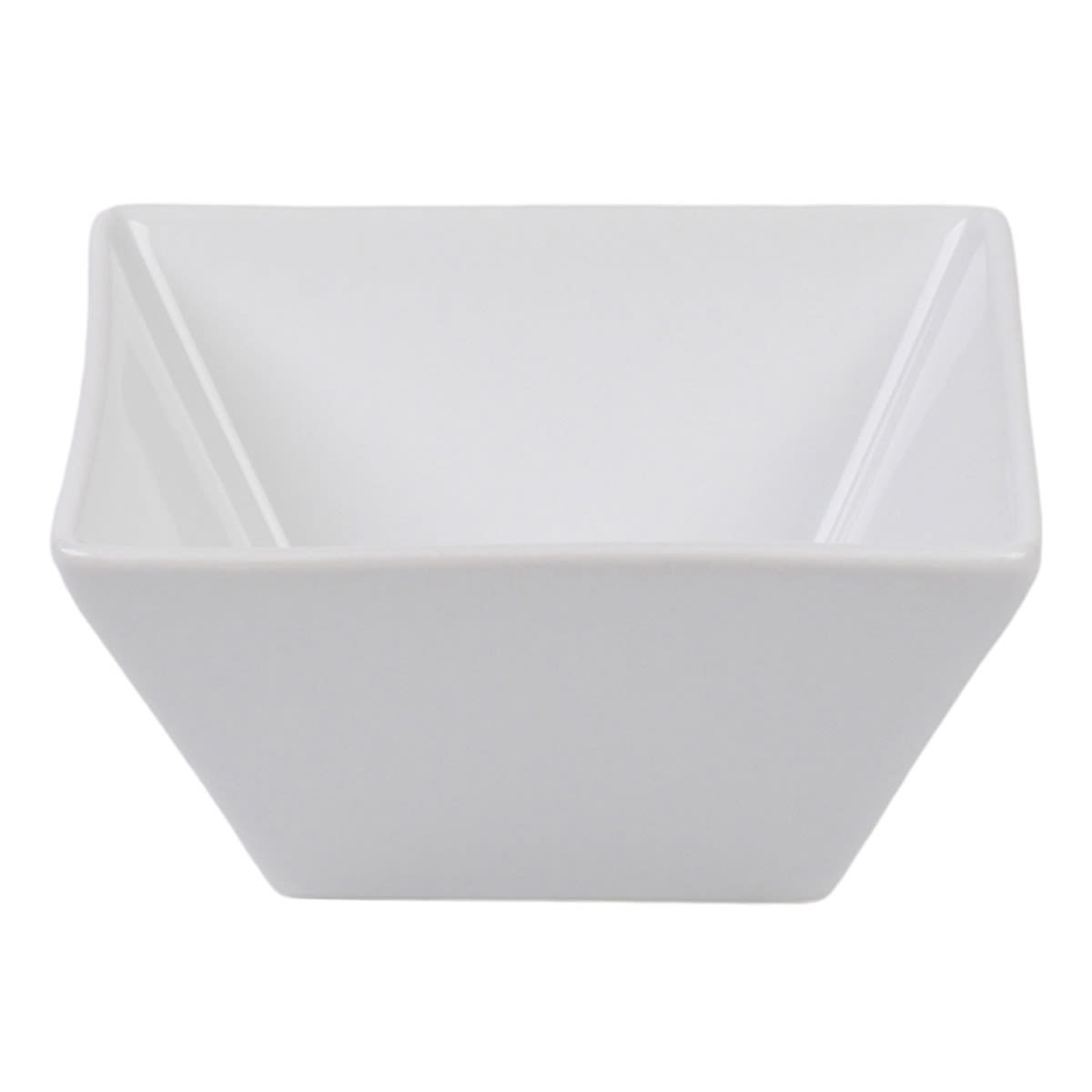 Bistro Set of 6 Super White Hard Square Porcelain Appetizer Bowl, 4.5"