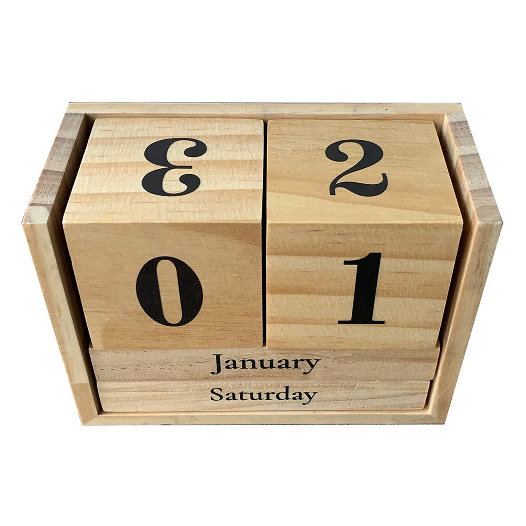 Wooden Block Calendar, 5x3"