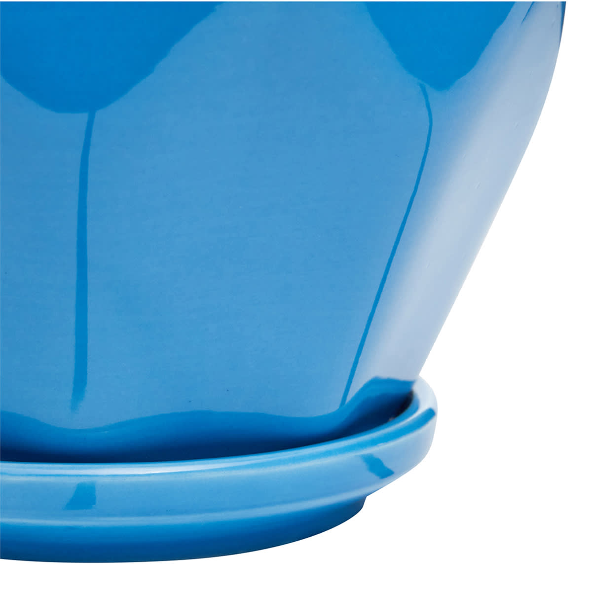 Indoor Hexa Blue Ceramic Pot, Small