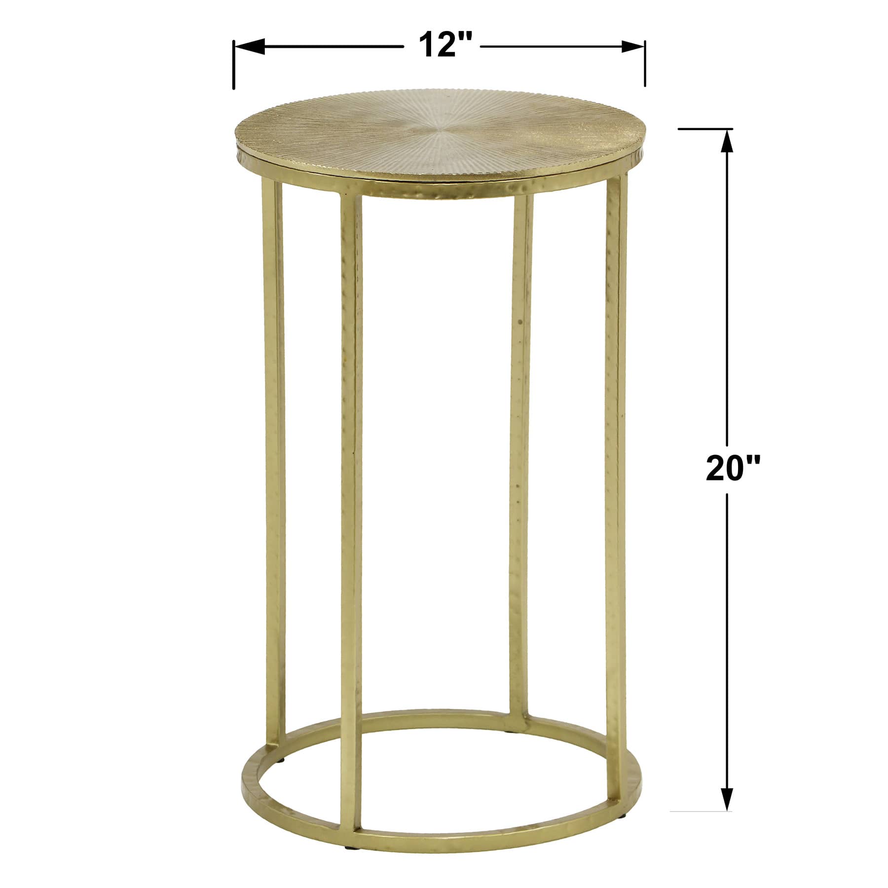 Juno Metal Accent Table, Gold Metallic