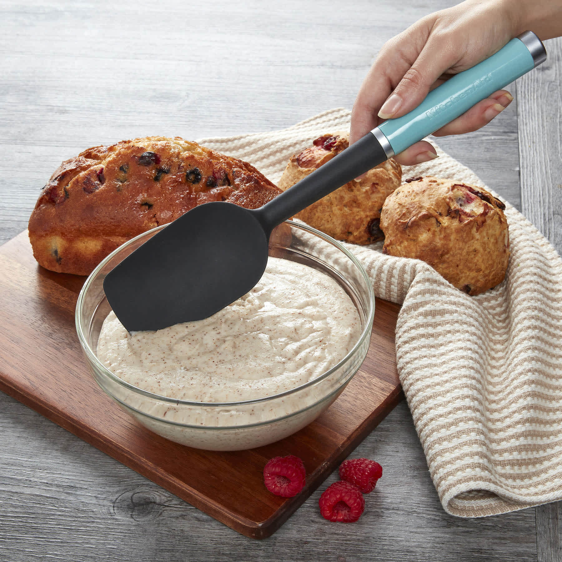 KitchenAid Classic Spoon Spatula, Aqua Sky