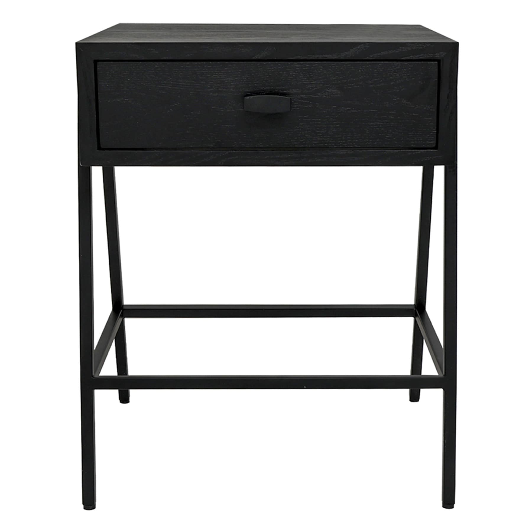 Harmon Wood & Metal Accent Table, Black