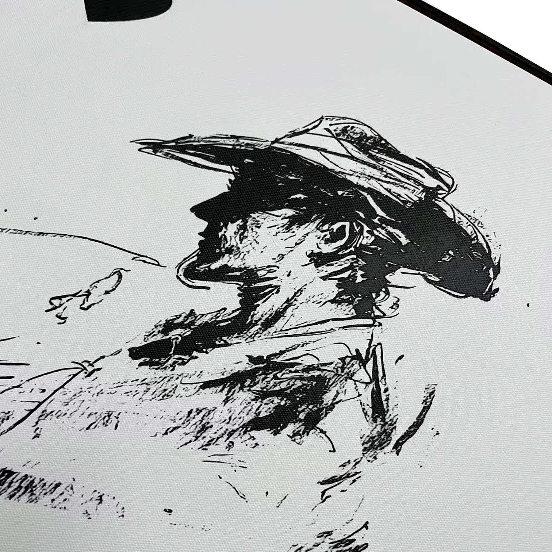 Cowboy Card Canvas Wall Art, 16x20