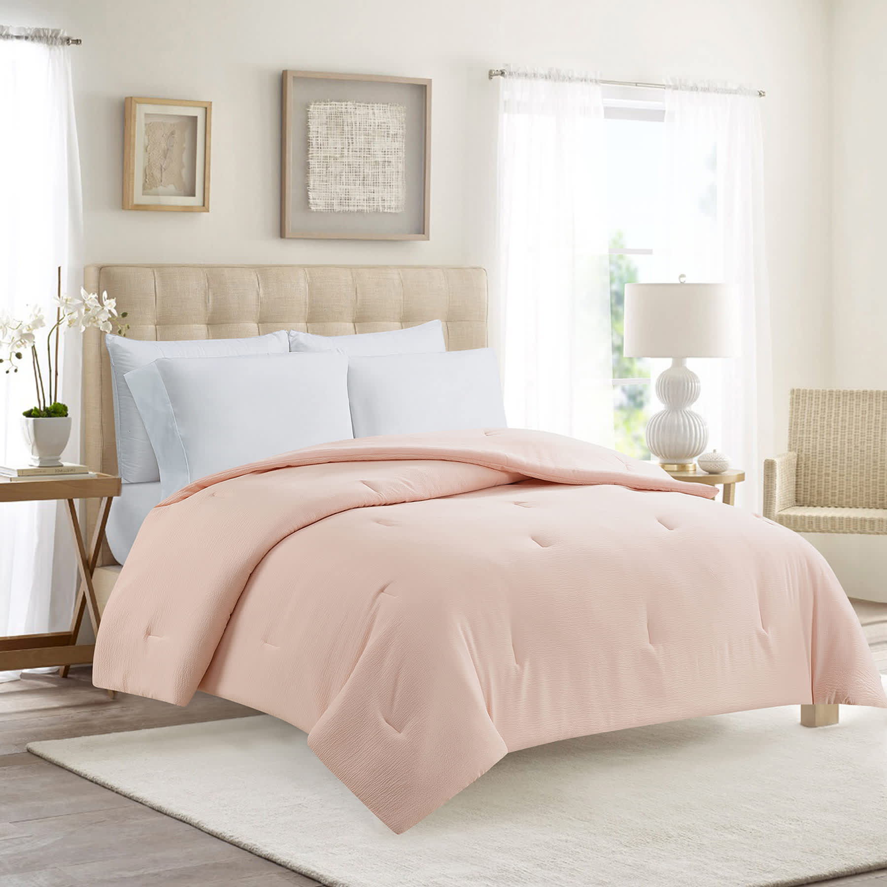 Pink Microfiber Comforter, King