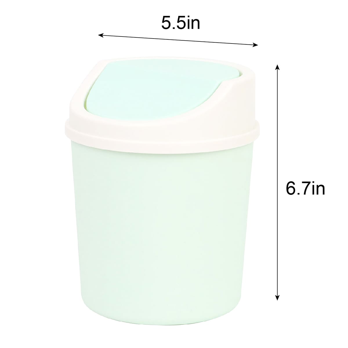 Mint Lidded Trash Can, 1.5l