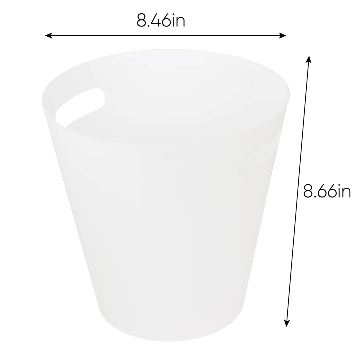 White Round Wastebasket, 5l
