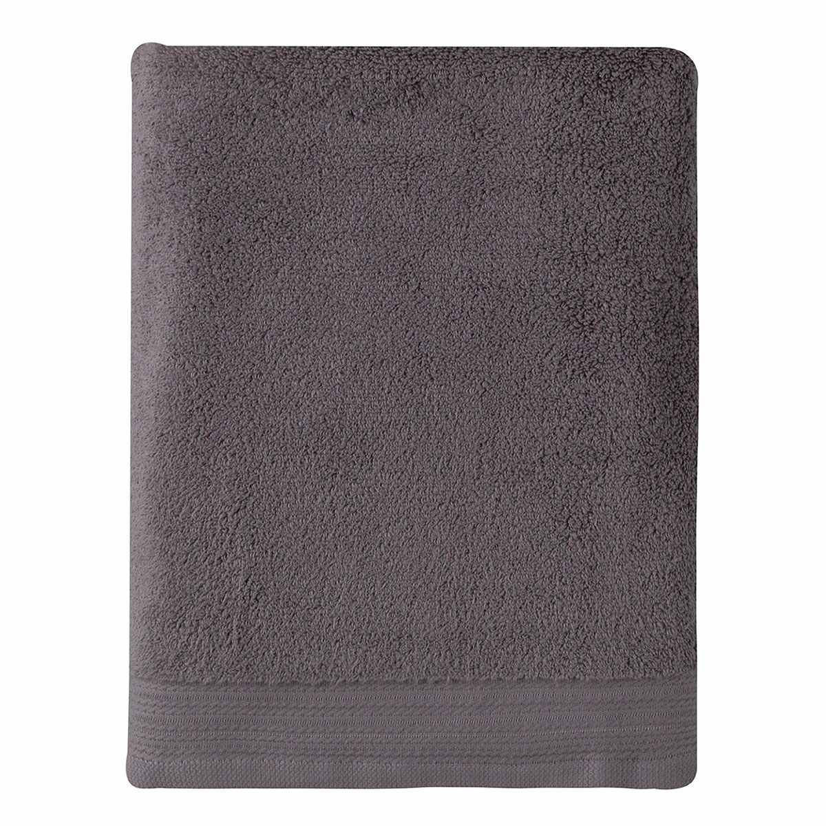 Honeybloom Plush Performance Solid Dark Grey Bath Sheet, 35x63