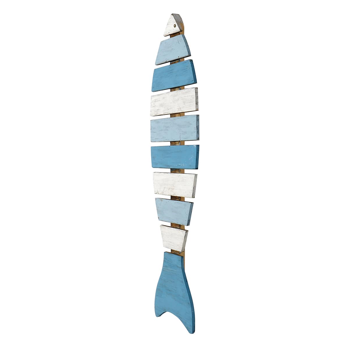Blue Wooden Fish, 31"