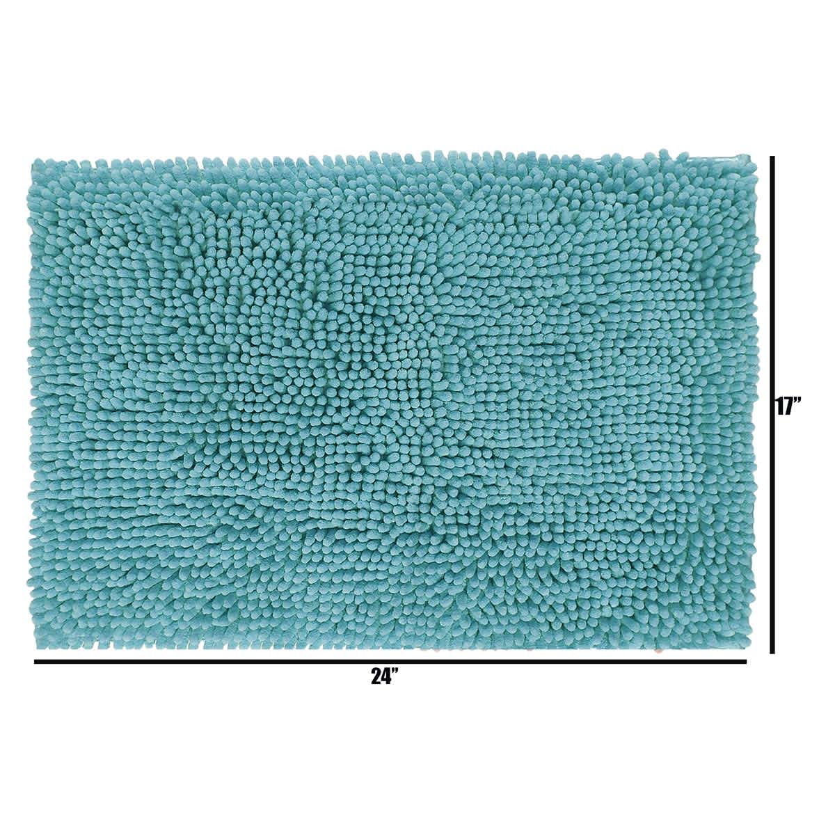 Tiny Dreamers Dinoskater Blue Noodle Bath Rug, 17x24