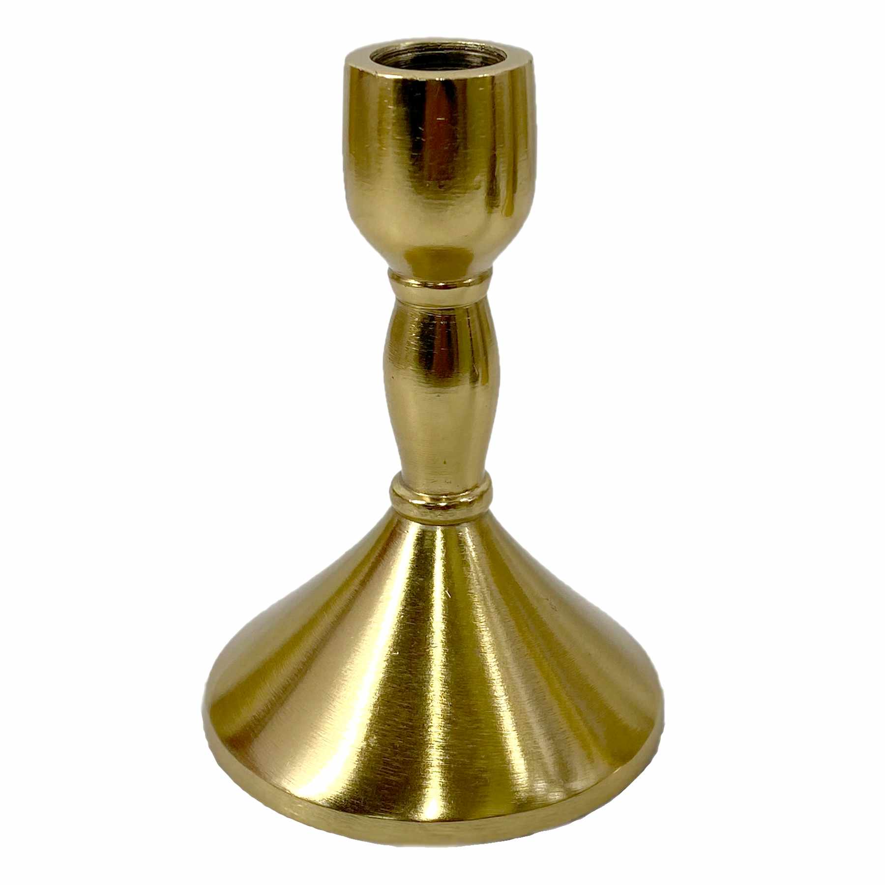 Providence Gold Taper Candle Holder, 5"