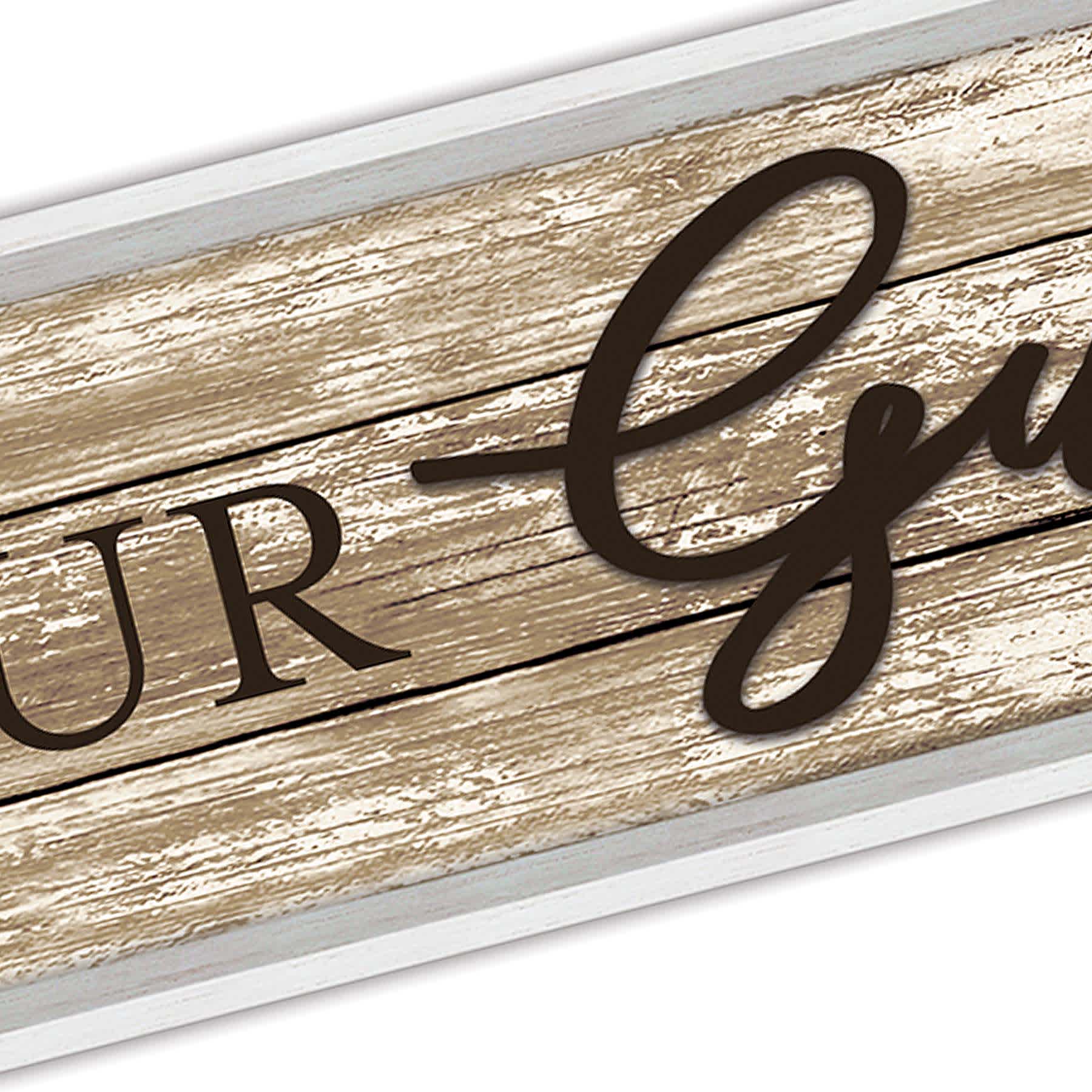 Framed Be Our Guest Textured Wall Sign, 8x30