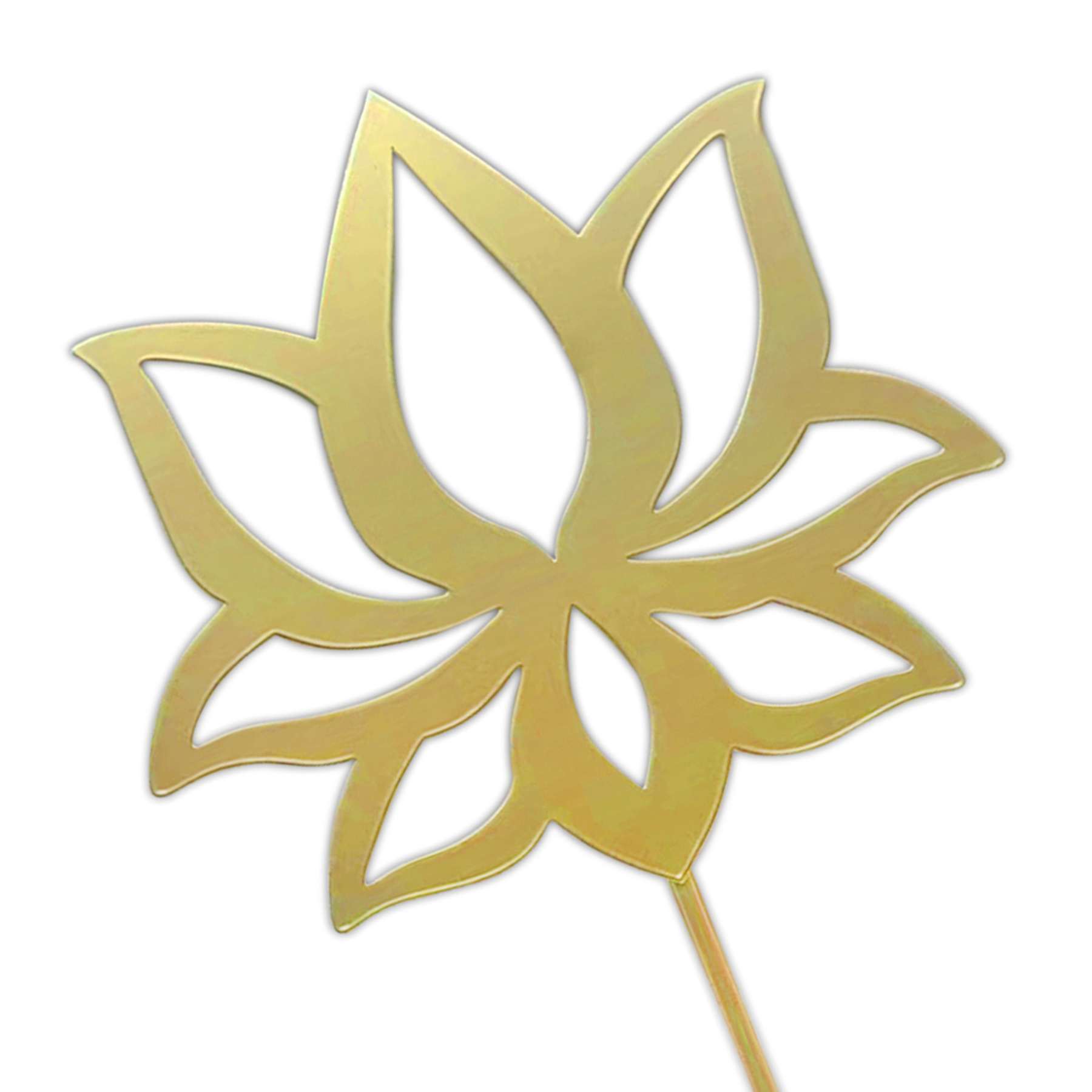 Found & Fable Metal Lotus Yard Stake, 26"