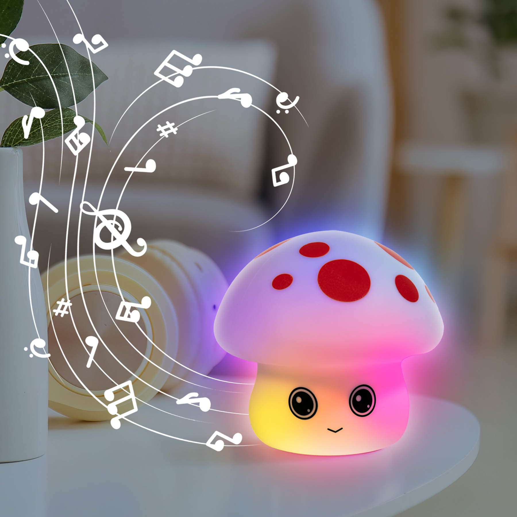 Squishy LED Mushroom Speaker