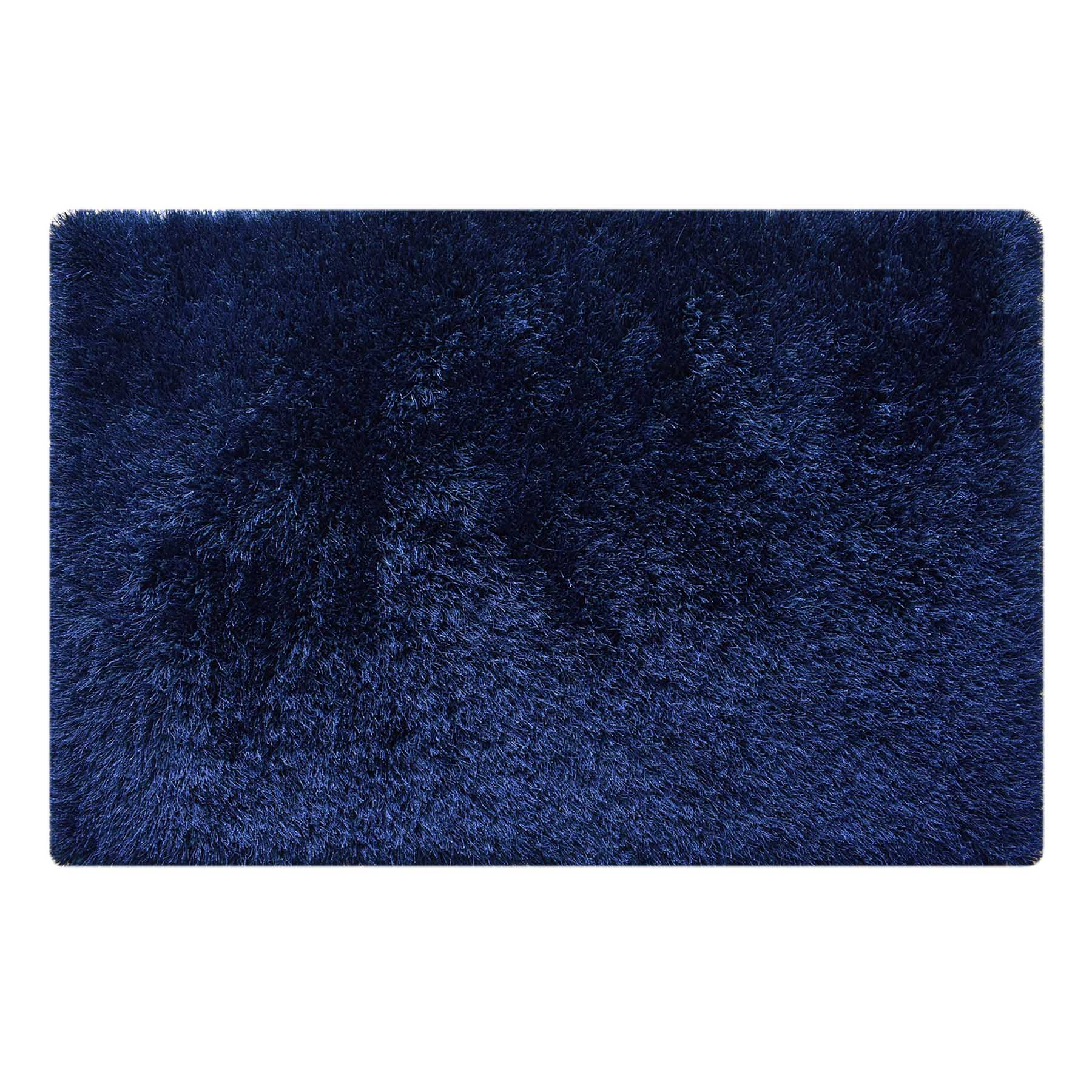 (C196) Eve Blue Shag Area Rug, 4x7