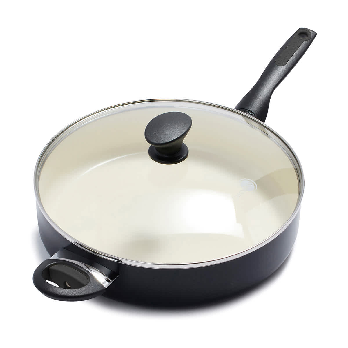 GreenPan Rio Black Covered Frying Pan, 5qt