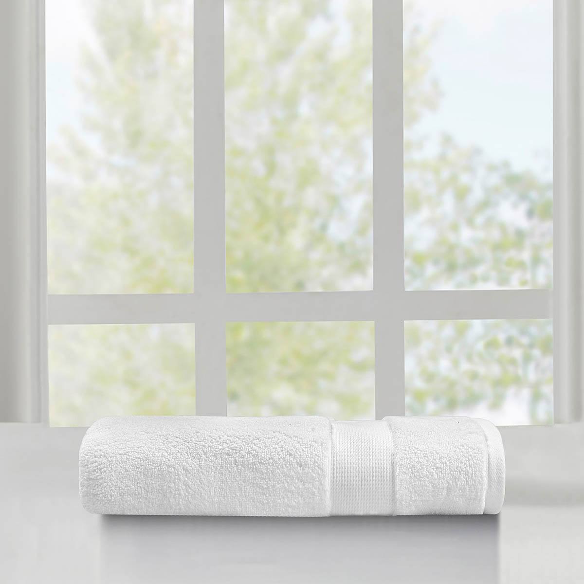Providence White Egyptian Cotton Bath Towel, 30x60