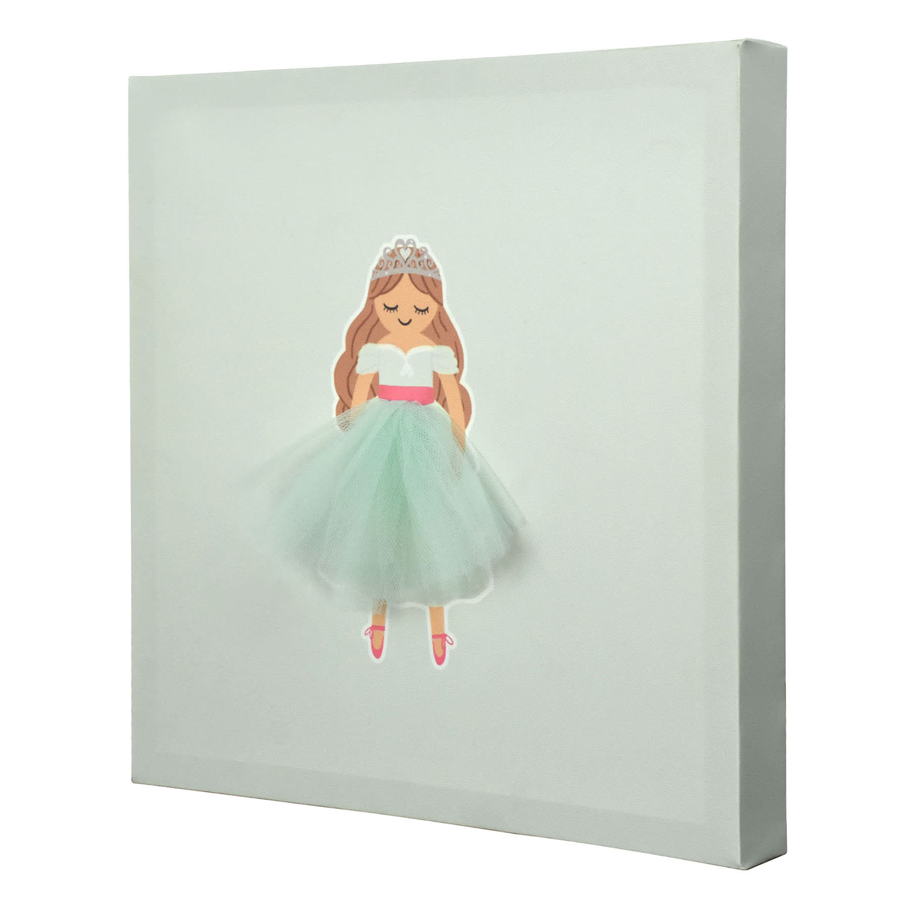 Tiny Dreamers Blue Princess Canvas Wall Art, 12"