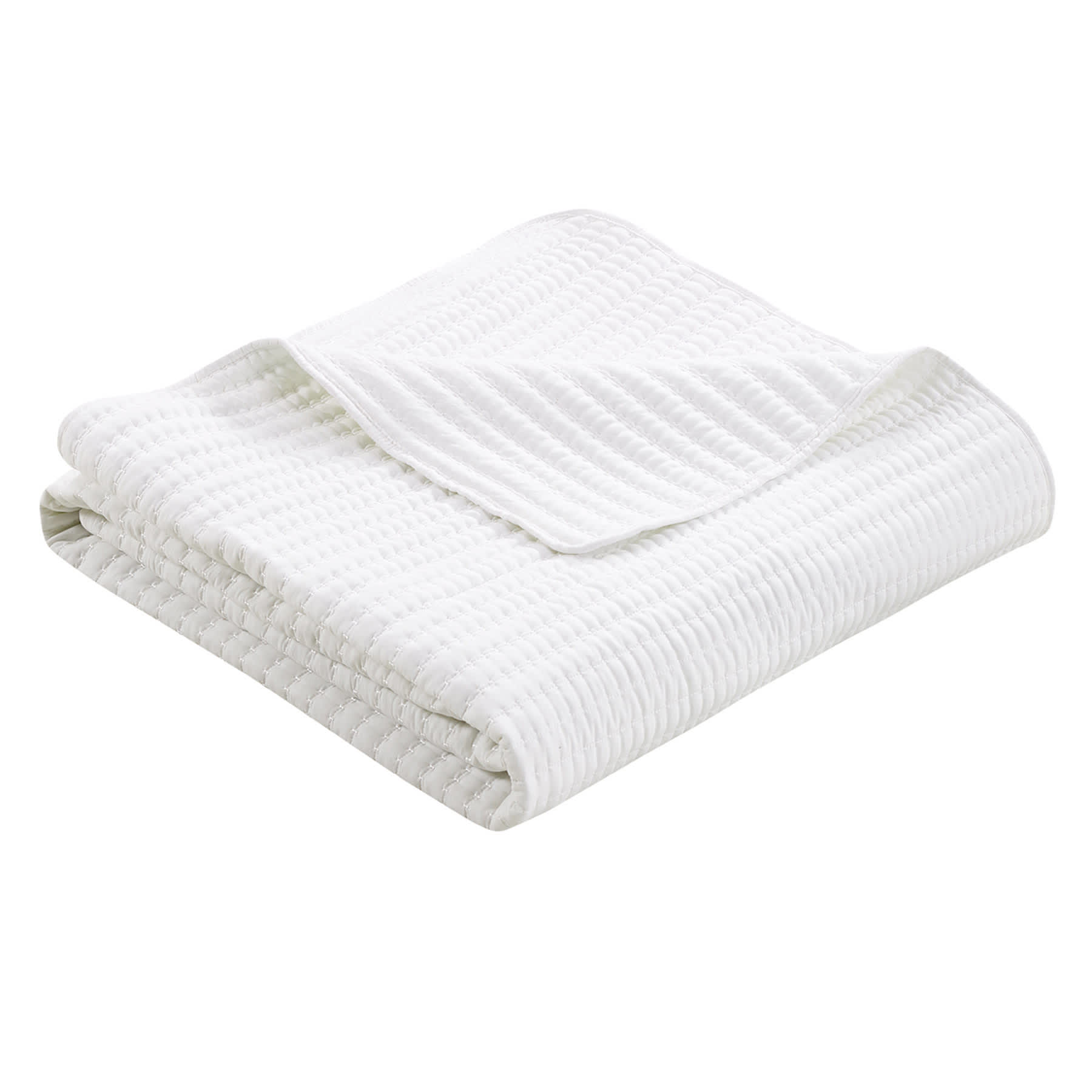 Honeybloom 3-Piece White Washed Microfiber Quilt Set, King
