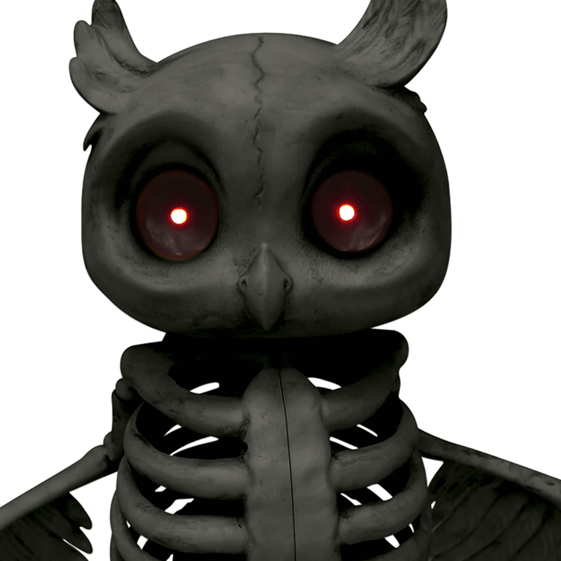 Midnight Shadows Light Sound Black Skeleton Owl