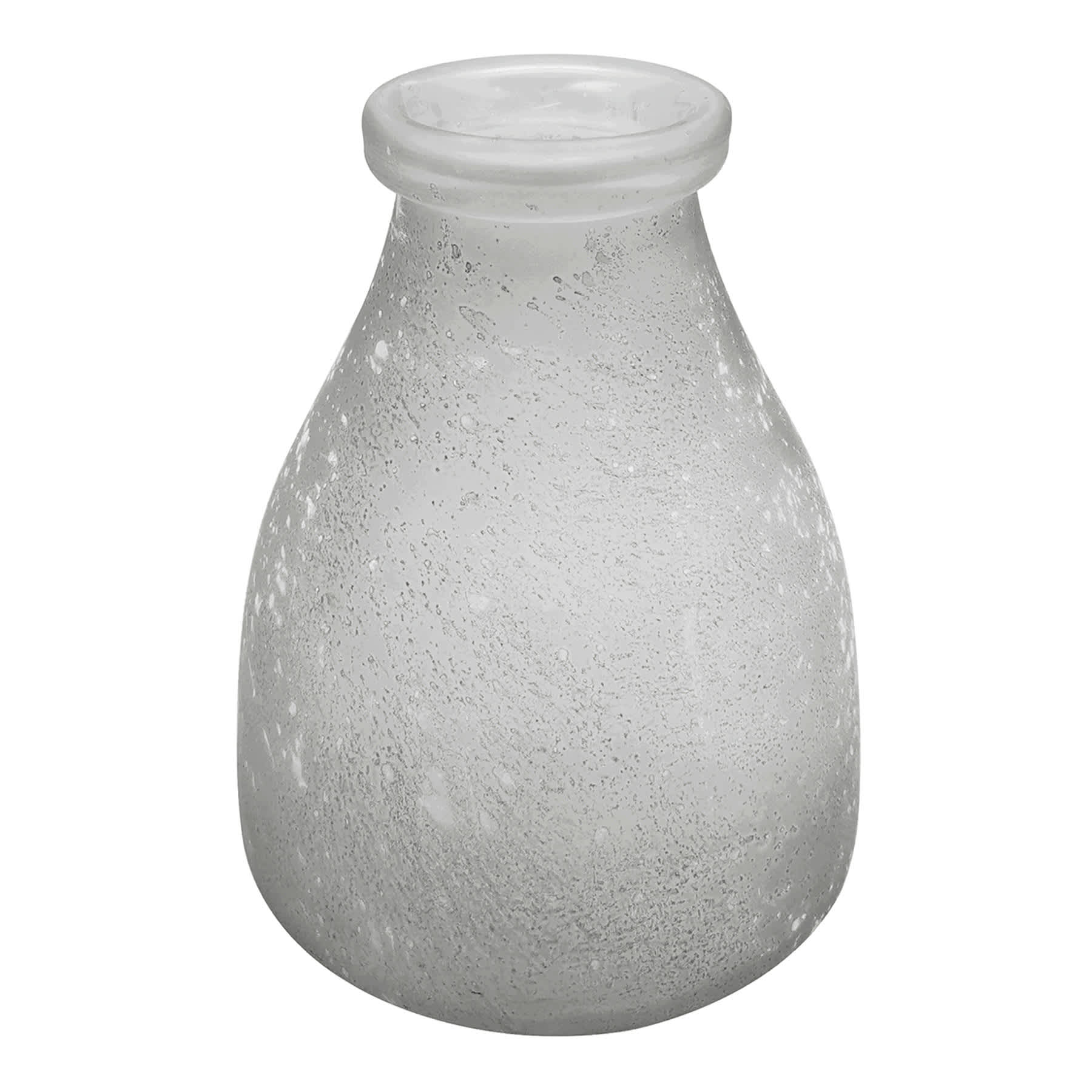 Ty Pennington Grey Frosted Glass Vase, 7.5"