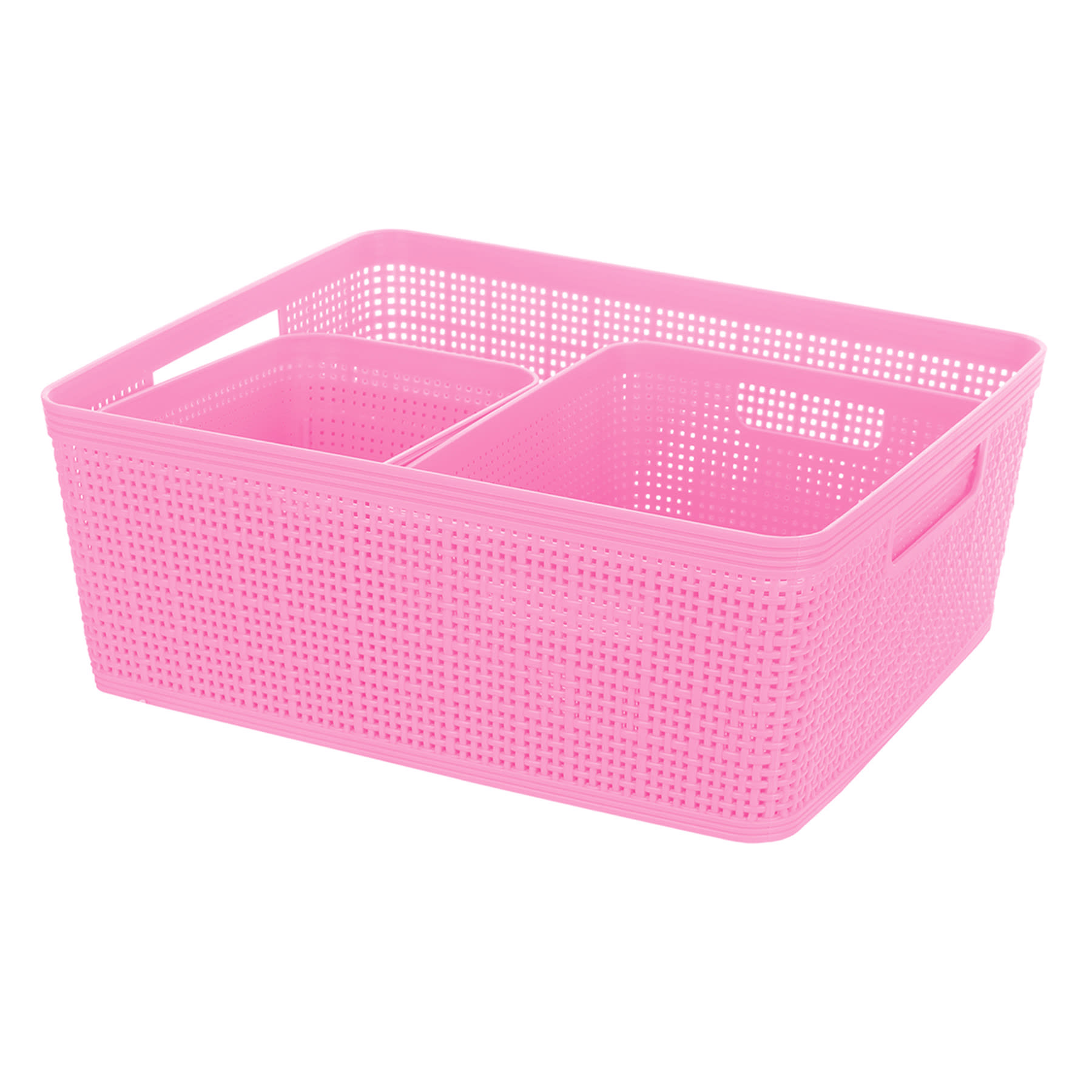Set of 5 Dark Pink Storage Basket, 31.3l/4l/11.5l