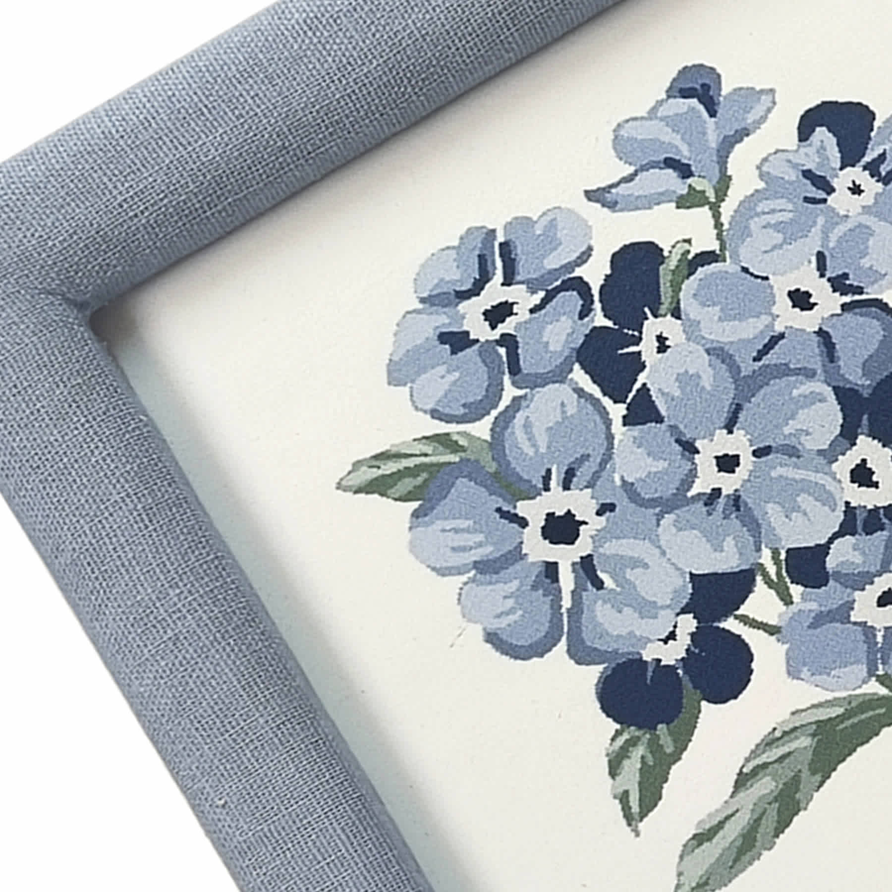 Providence Blue Framed Bouquet Art on Stand, 6"