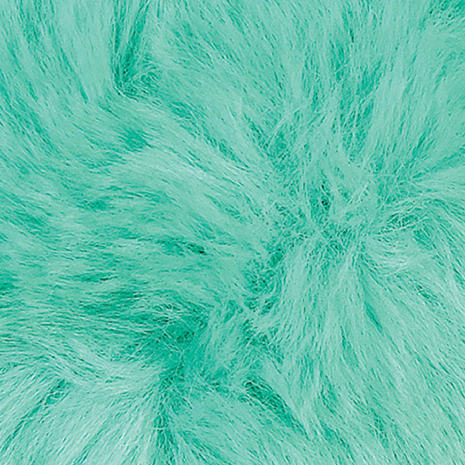 Heart Furry Pom-Pom Clip Turquoise