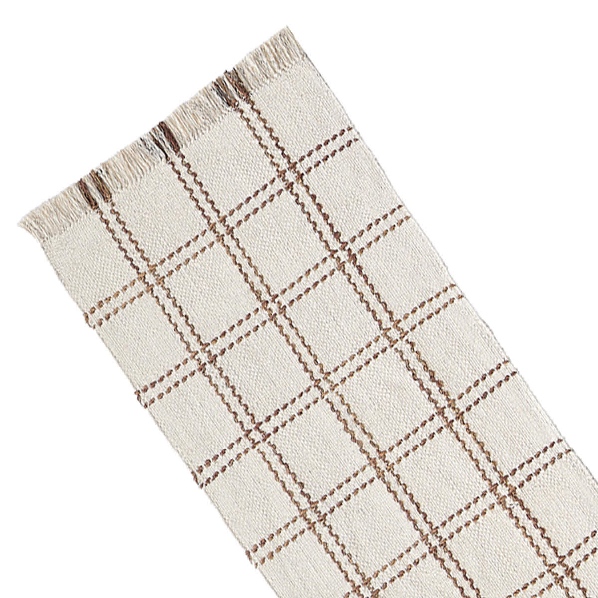 Tartan Ivory Runner, 2x7
