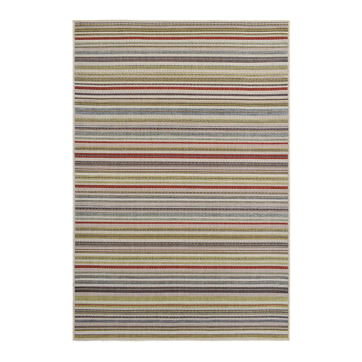 (E531) Magic Multicolor Striped Outdoor Accent Rug, 2x4