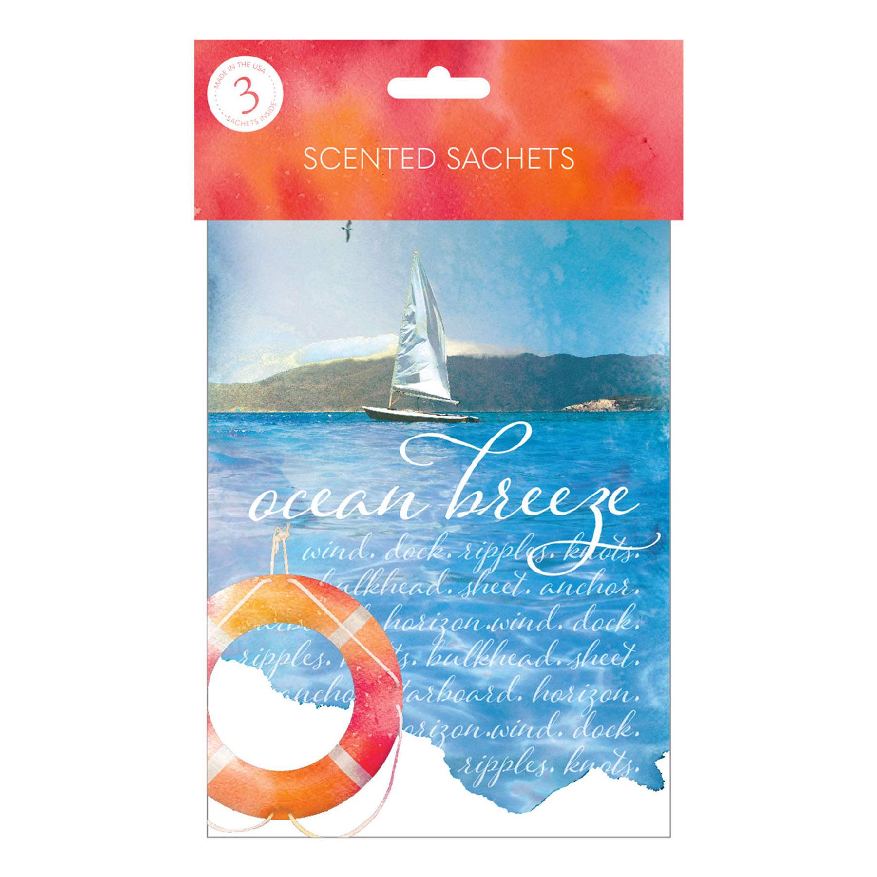 3-Pack Ocean Breeze Scented Sachet