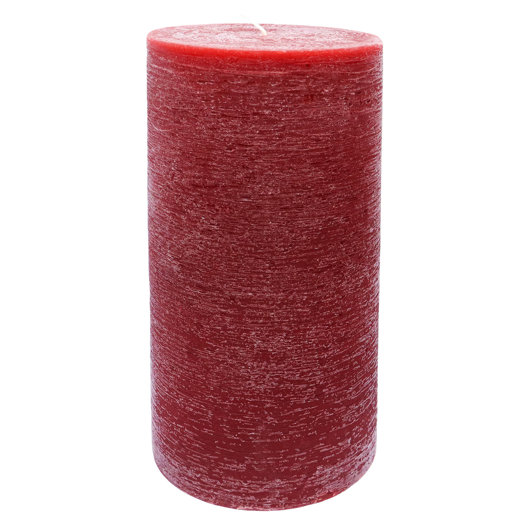Honeybloom Red Unscented Pillar Candle, 4x8