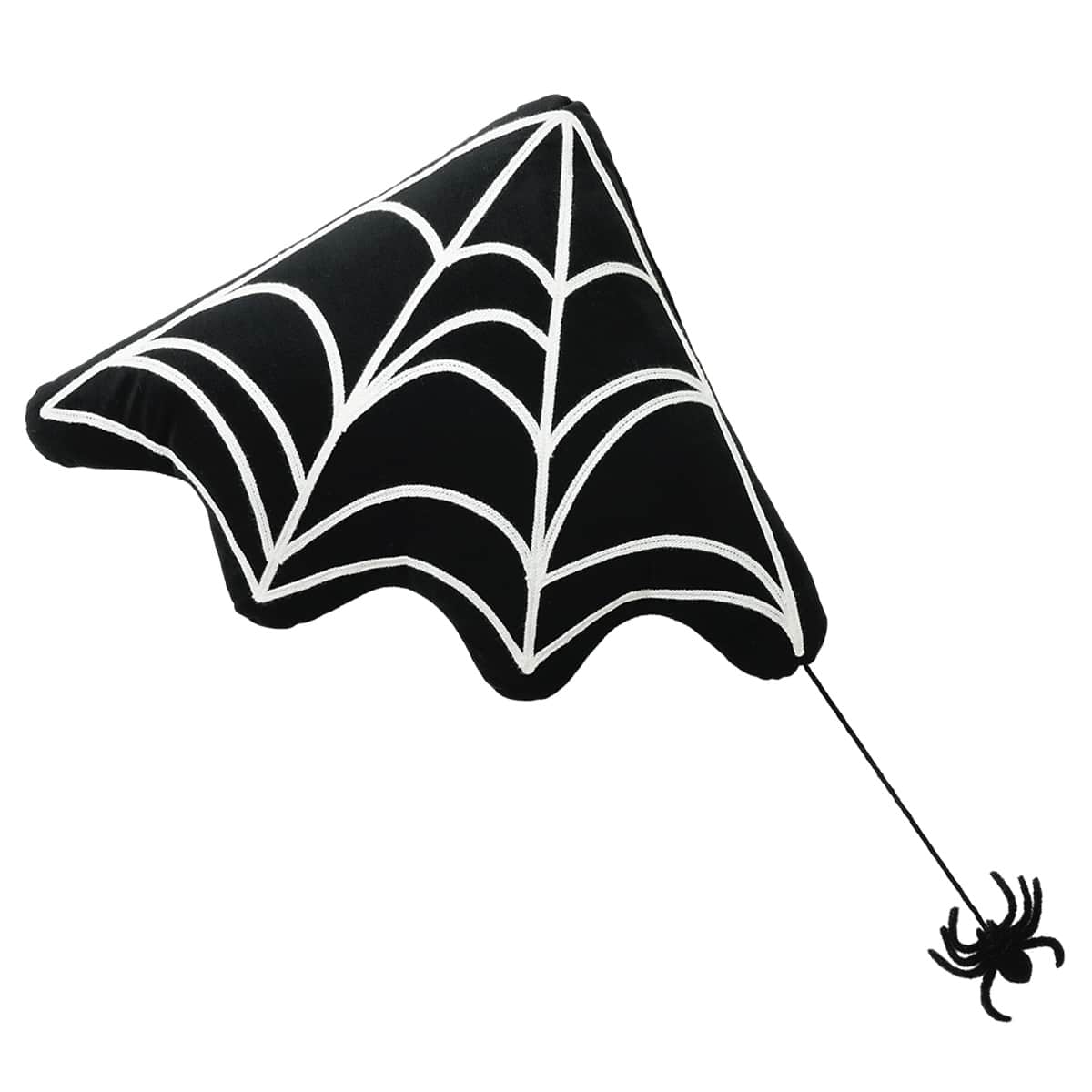 Spiderweb Corner Shaped Throw Pillow, 18x10