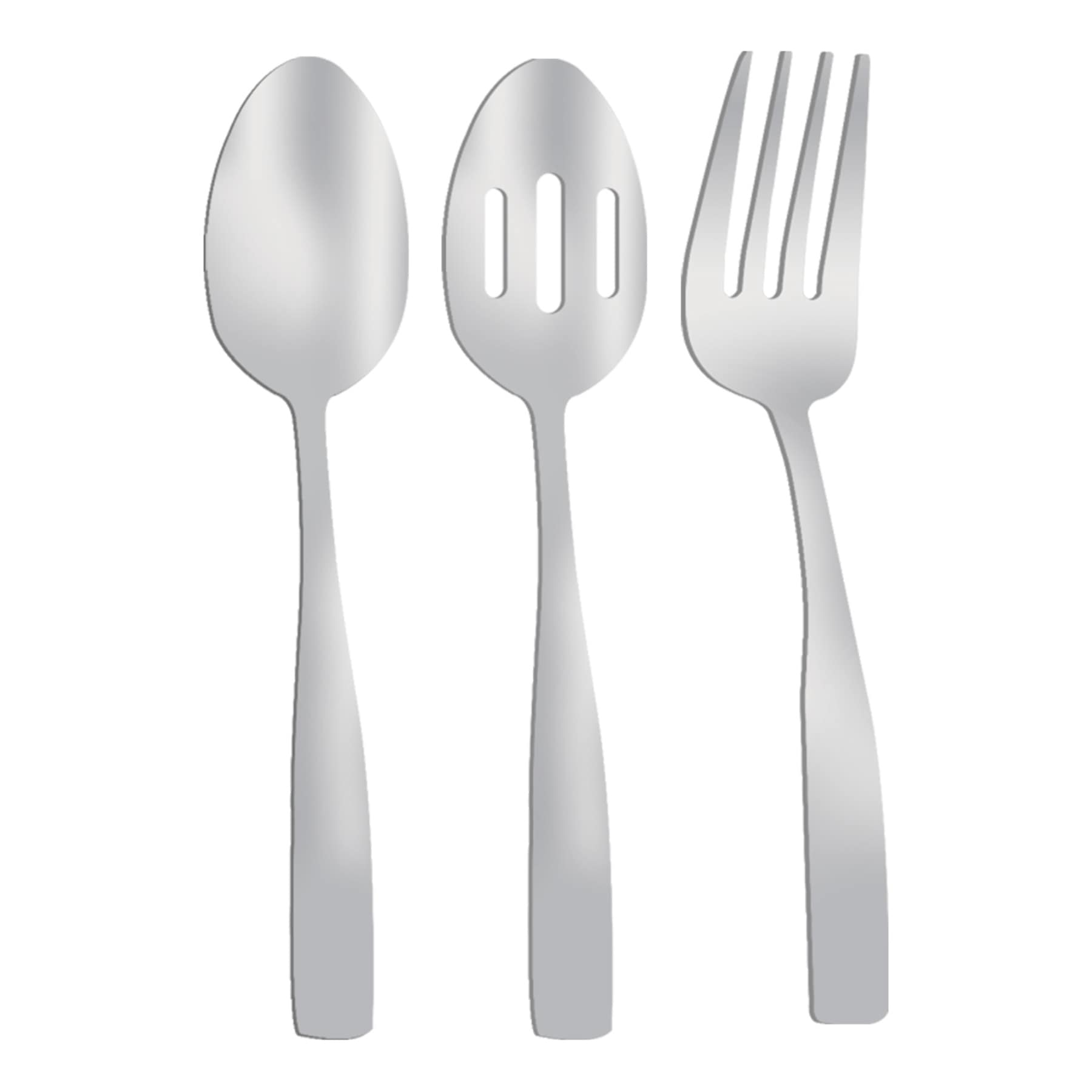 51-Piece Percy Flatware Set, Satin Silver
