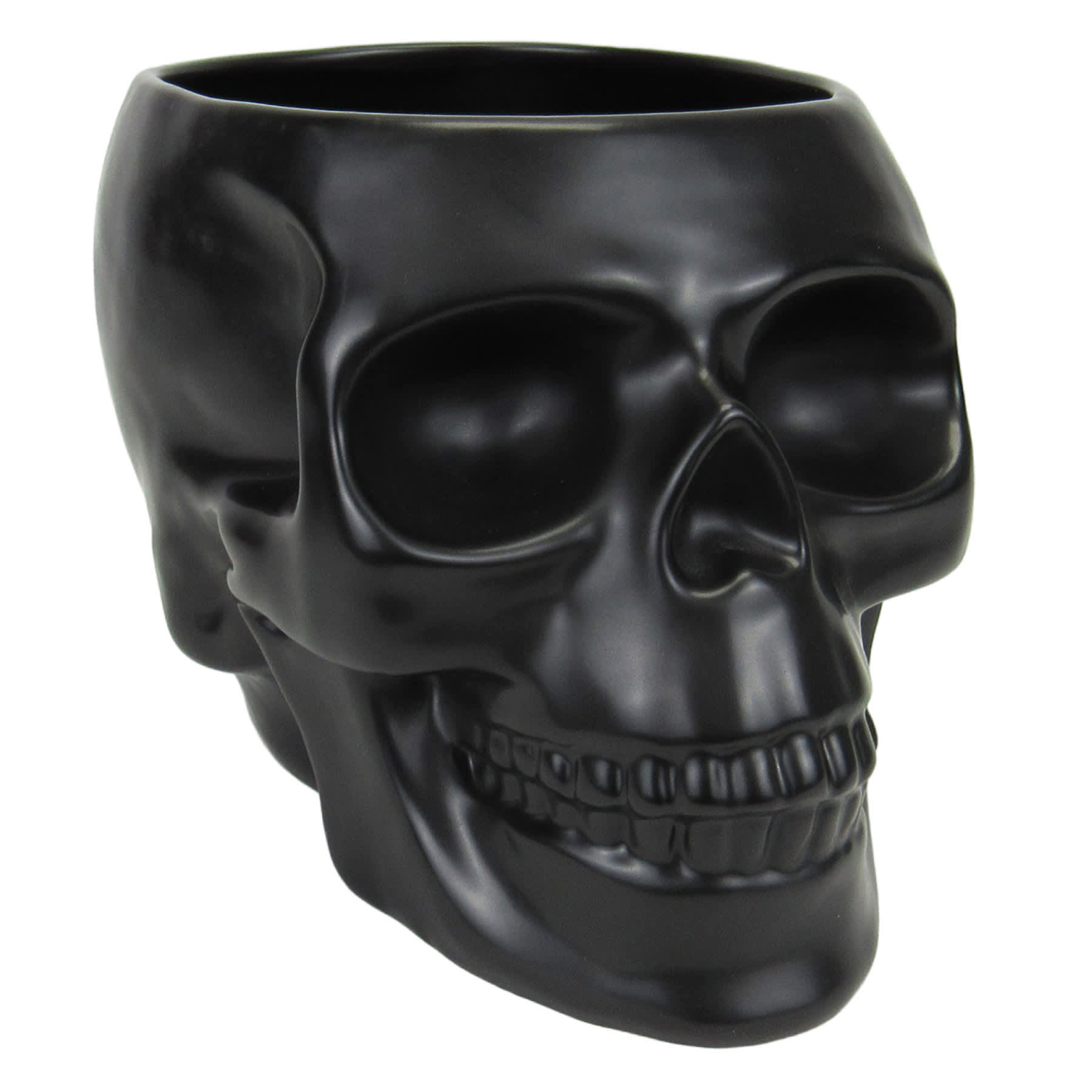 Spellbound Black Skull Ceramic Planter, 9"