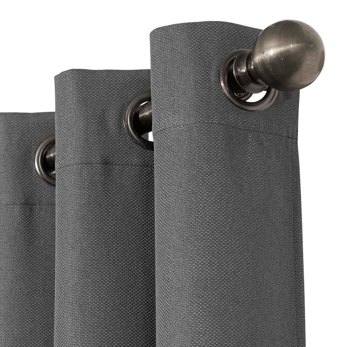 Rockwell Grey Blackout Grommet Curtain Panel, 84"