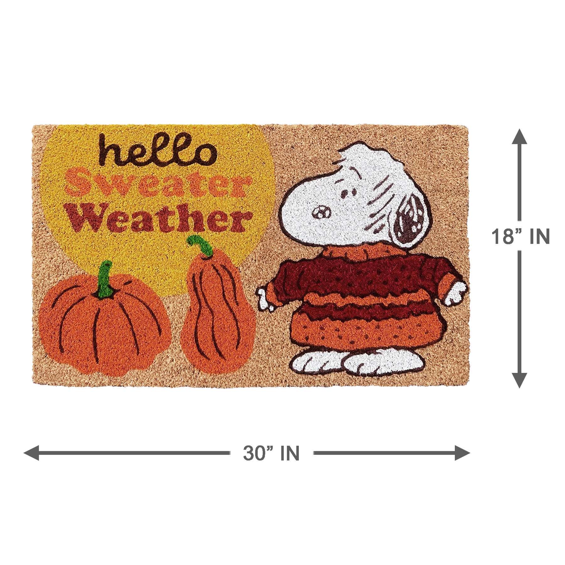 Snoopy Sweater Weather Coir Mat, 18x30