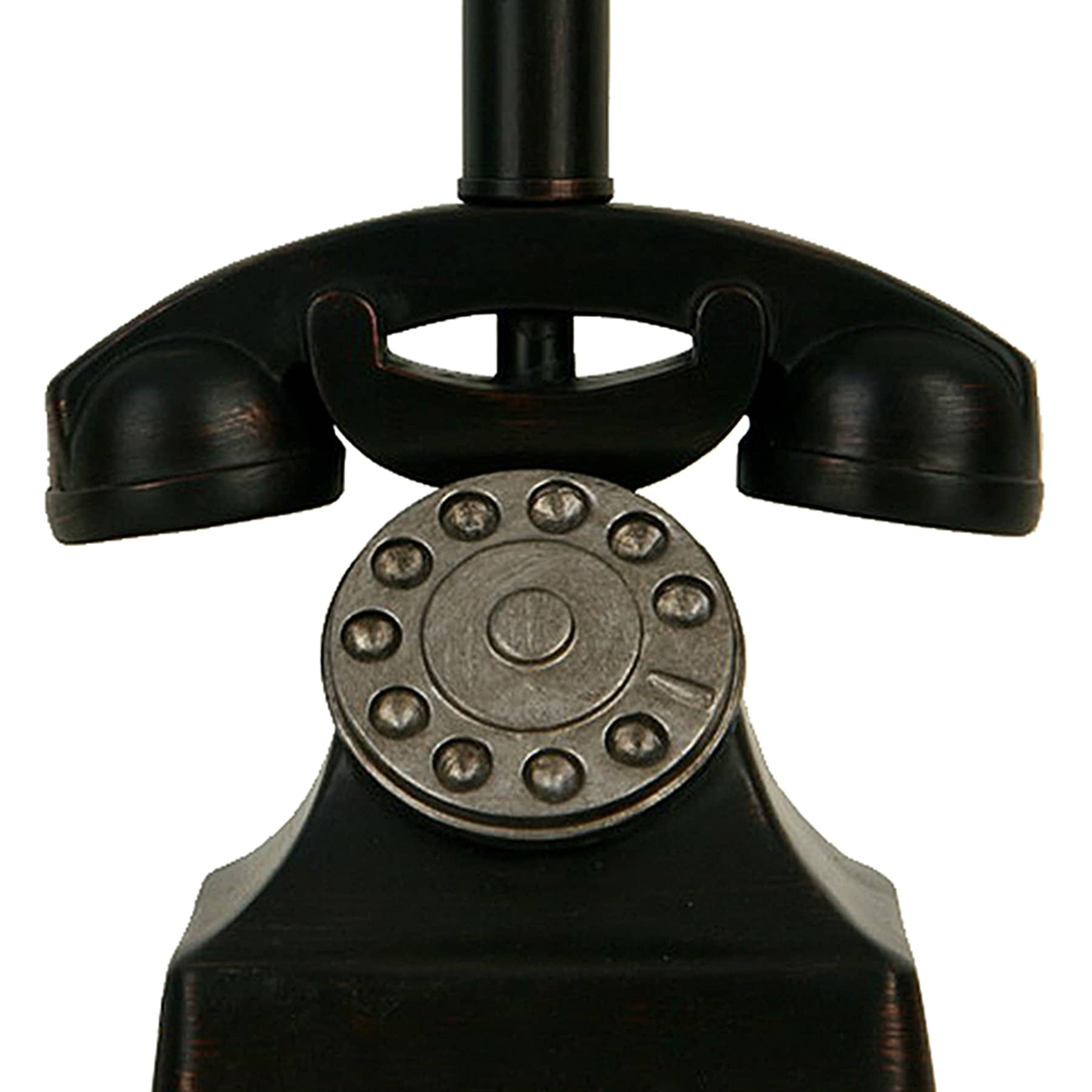 Black Mini Lamp with Telephone Base, 12"