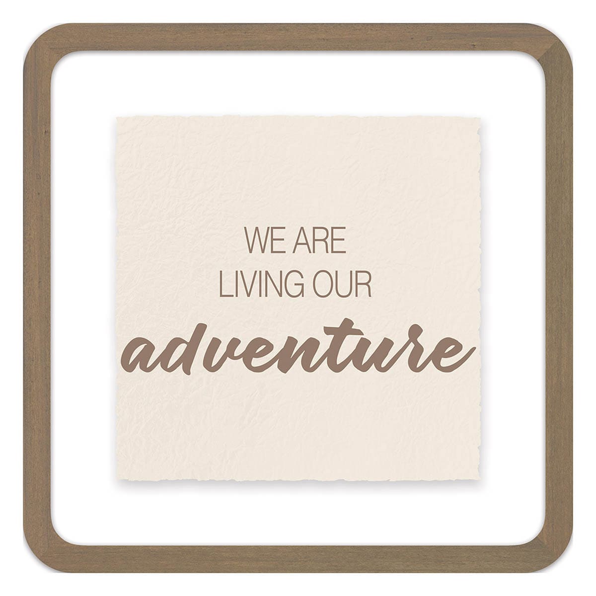 Ty Pennington Framed We Are Living Our Adventure Wall Sign, 14"