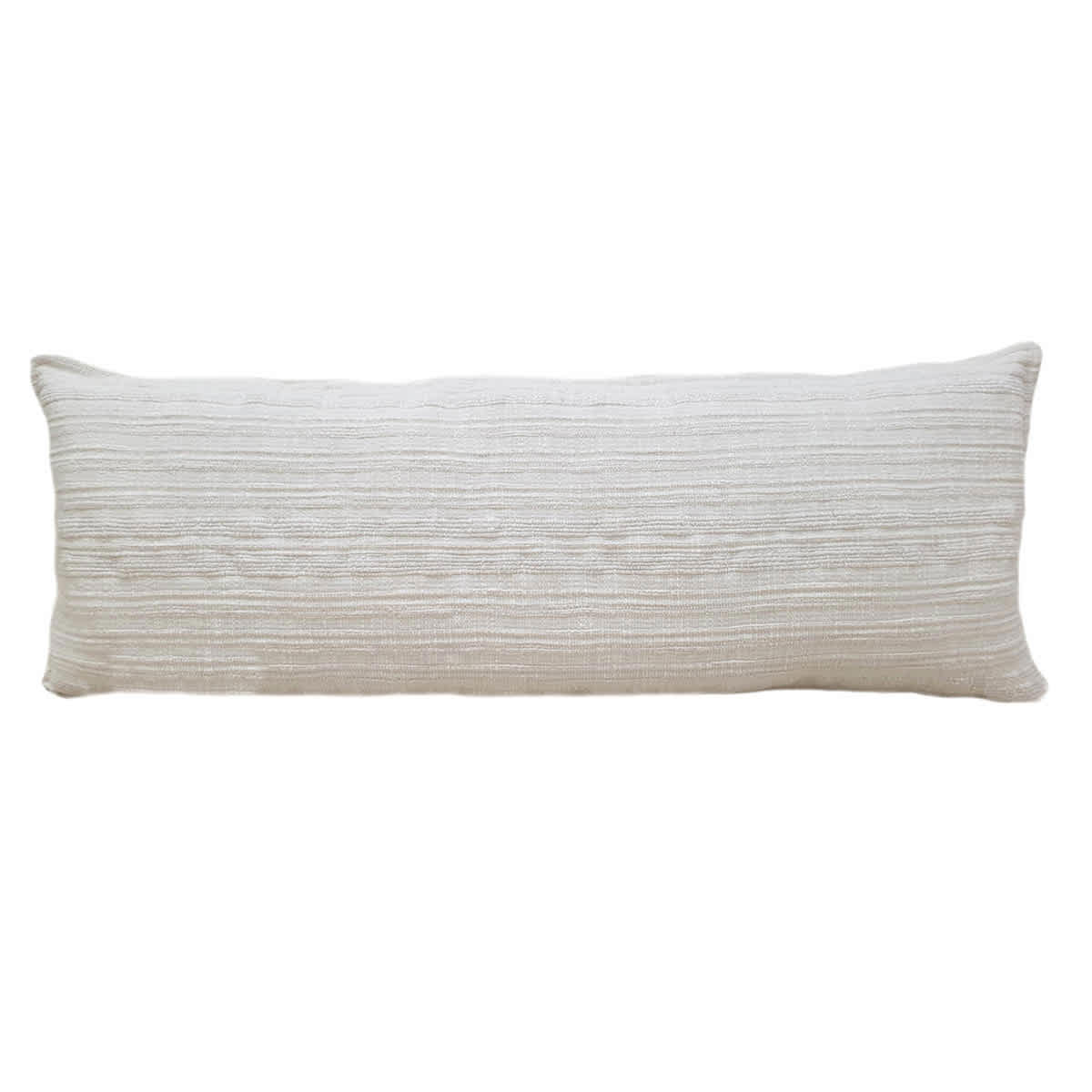 Honeybloom White Striped Slub Throw Pillow, 14x36