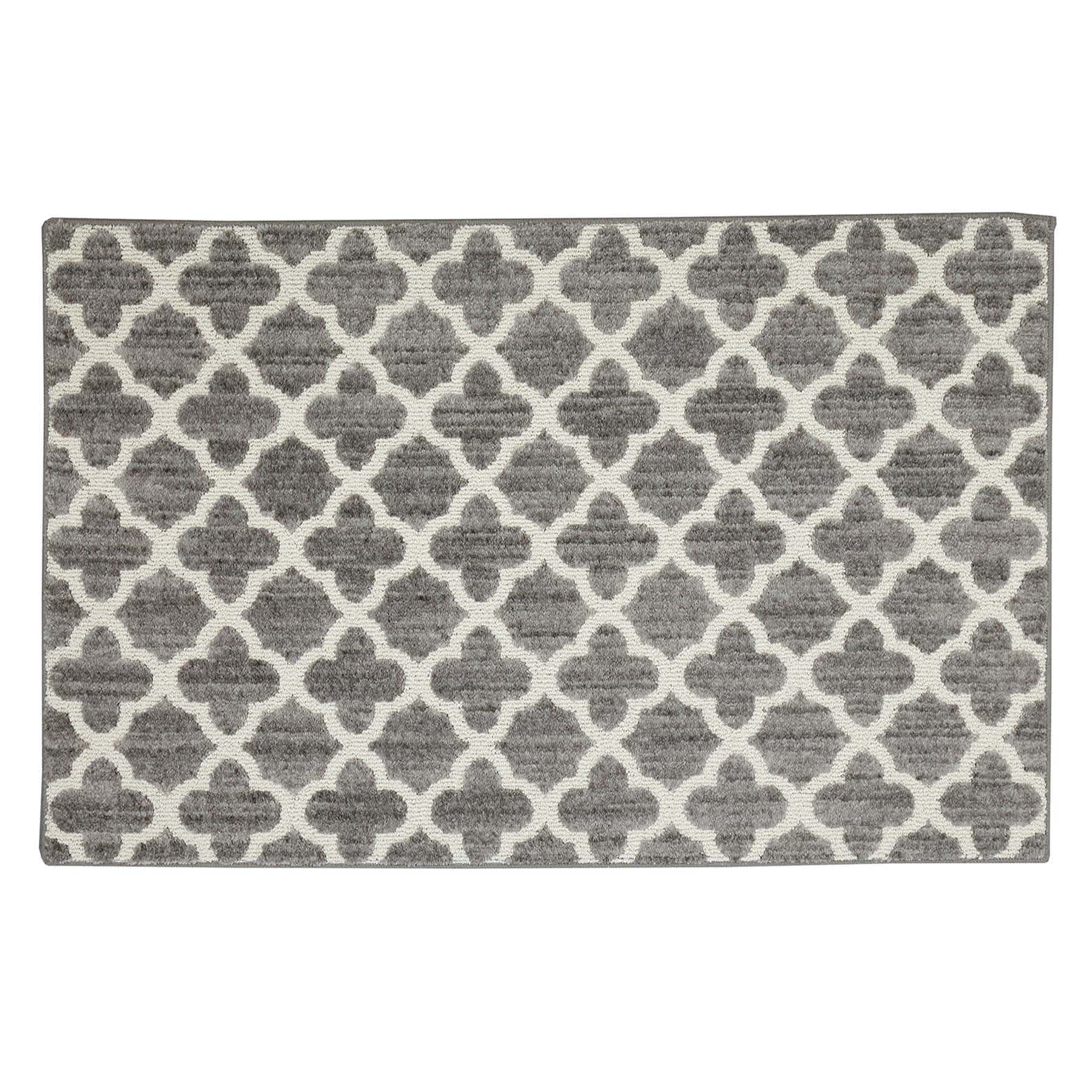 Madison Grey & Cream Geometric Washable Accent Rug, 20x30