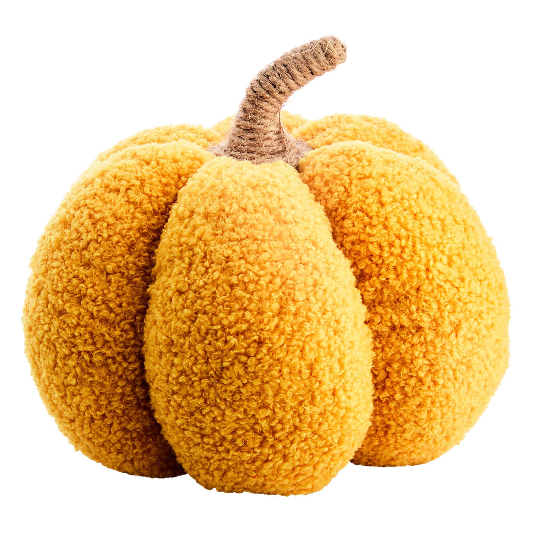 Yellow Fabric Pumpkin, 6"