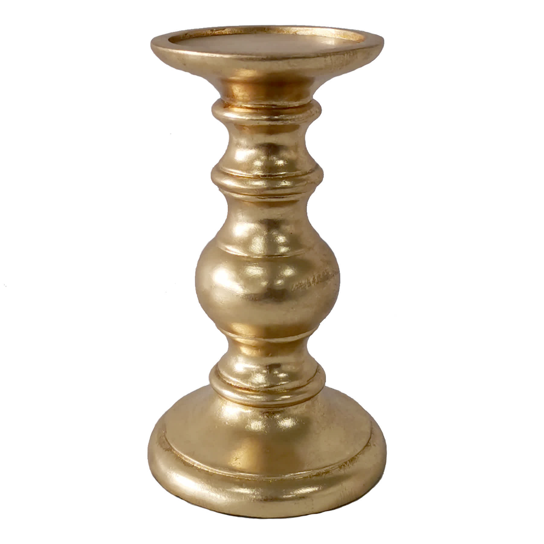 Providence Gold Stacked Orb Candle Holder, Small