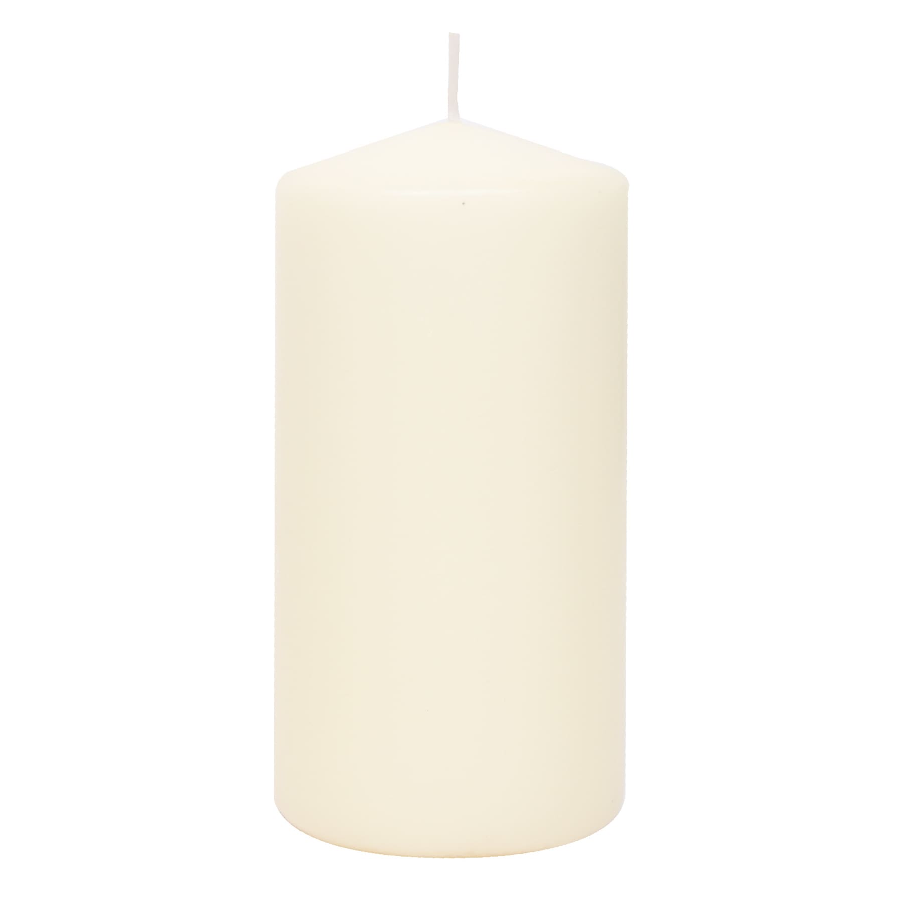 Ivory Unscented Overdip Pillar Candle, 6"
